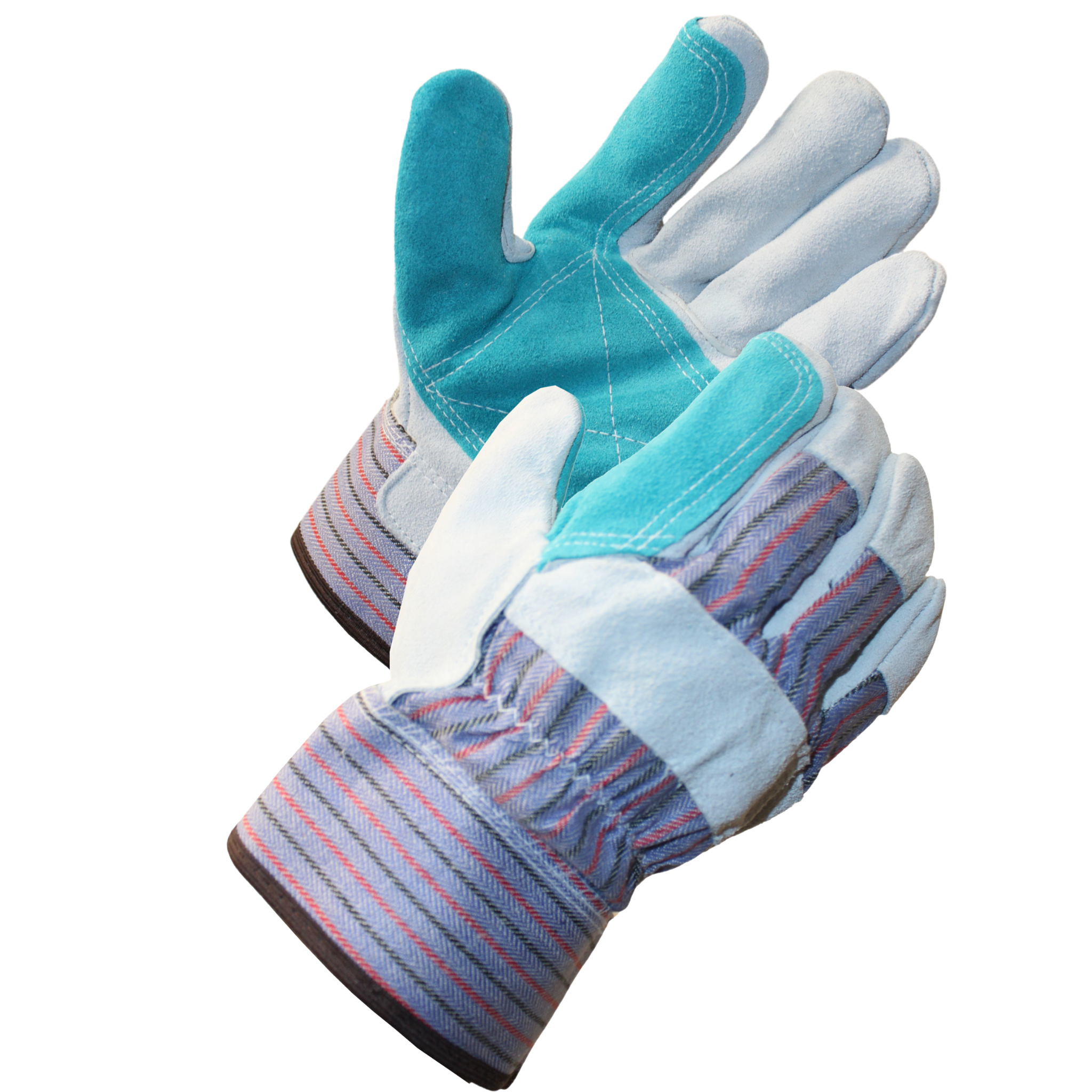Split Cowhide Leather Double Palm <br> Glove With Rubberized Safety Cuff <br> DP5603C