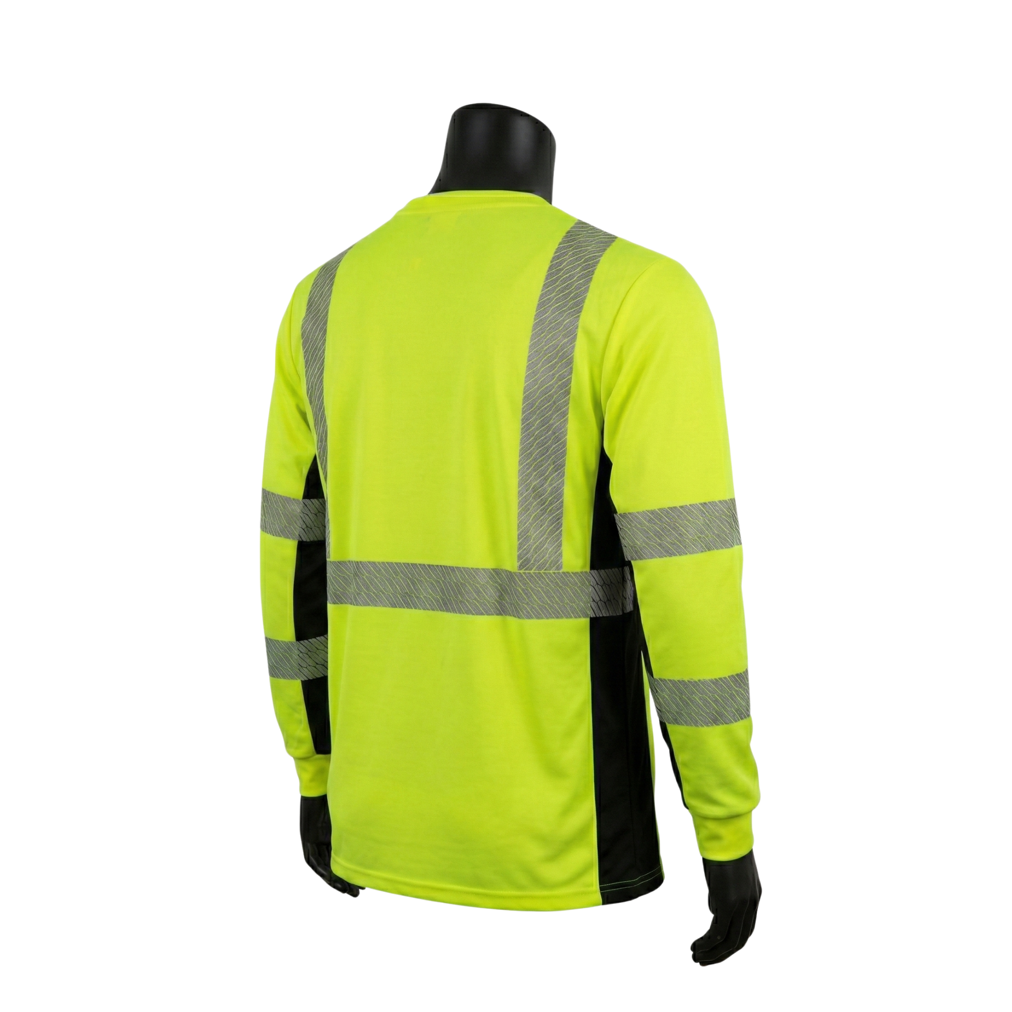 ANSI TYPE R CLASS 3 <br> HI-VIZ LIME GREEN LONG SLEEVE MOISTURE WICKING T-SHIRT <br> SV3670G