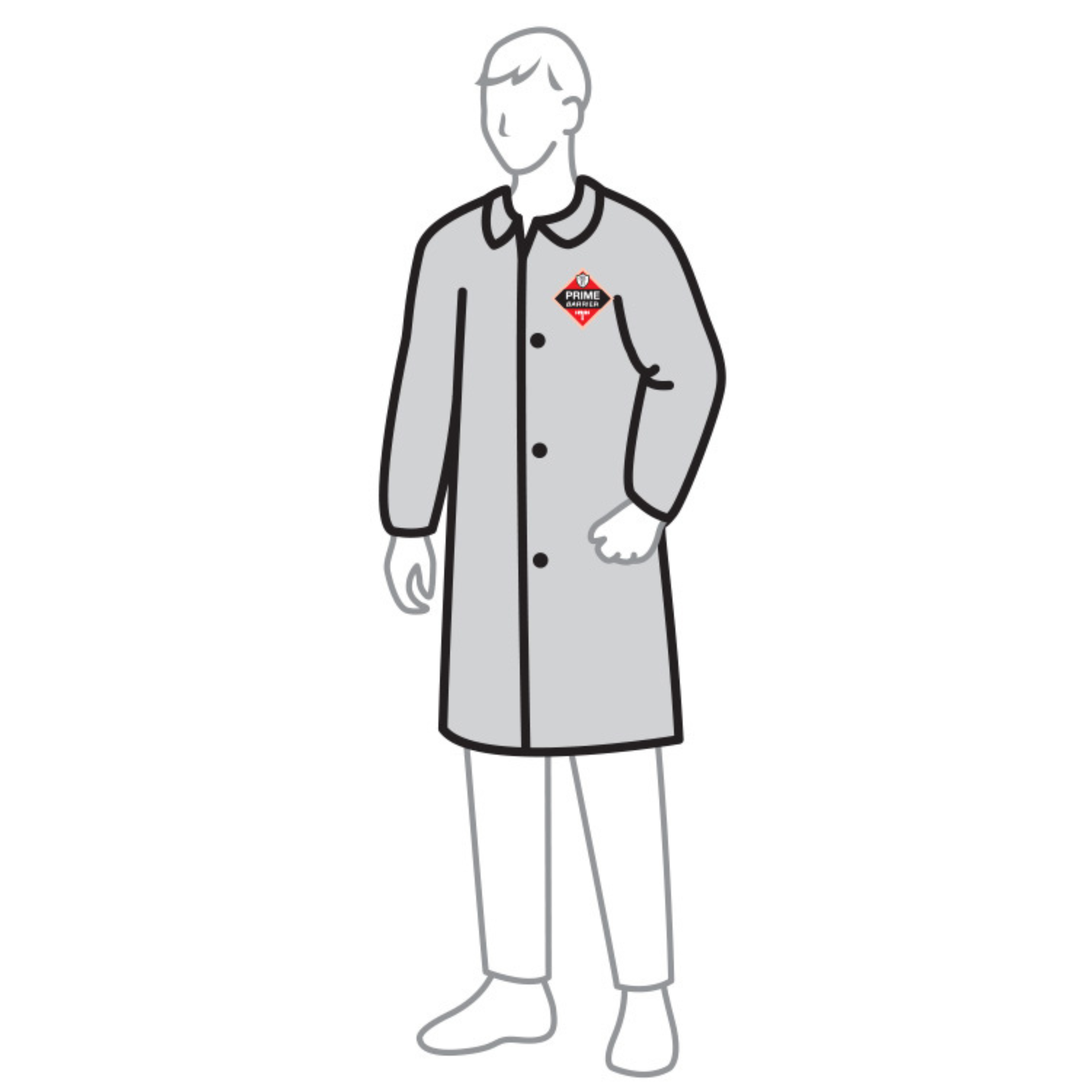 Spunbonded Polypropylene Lab Coat <br> Without Pocket <br> 35520