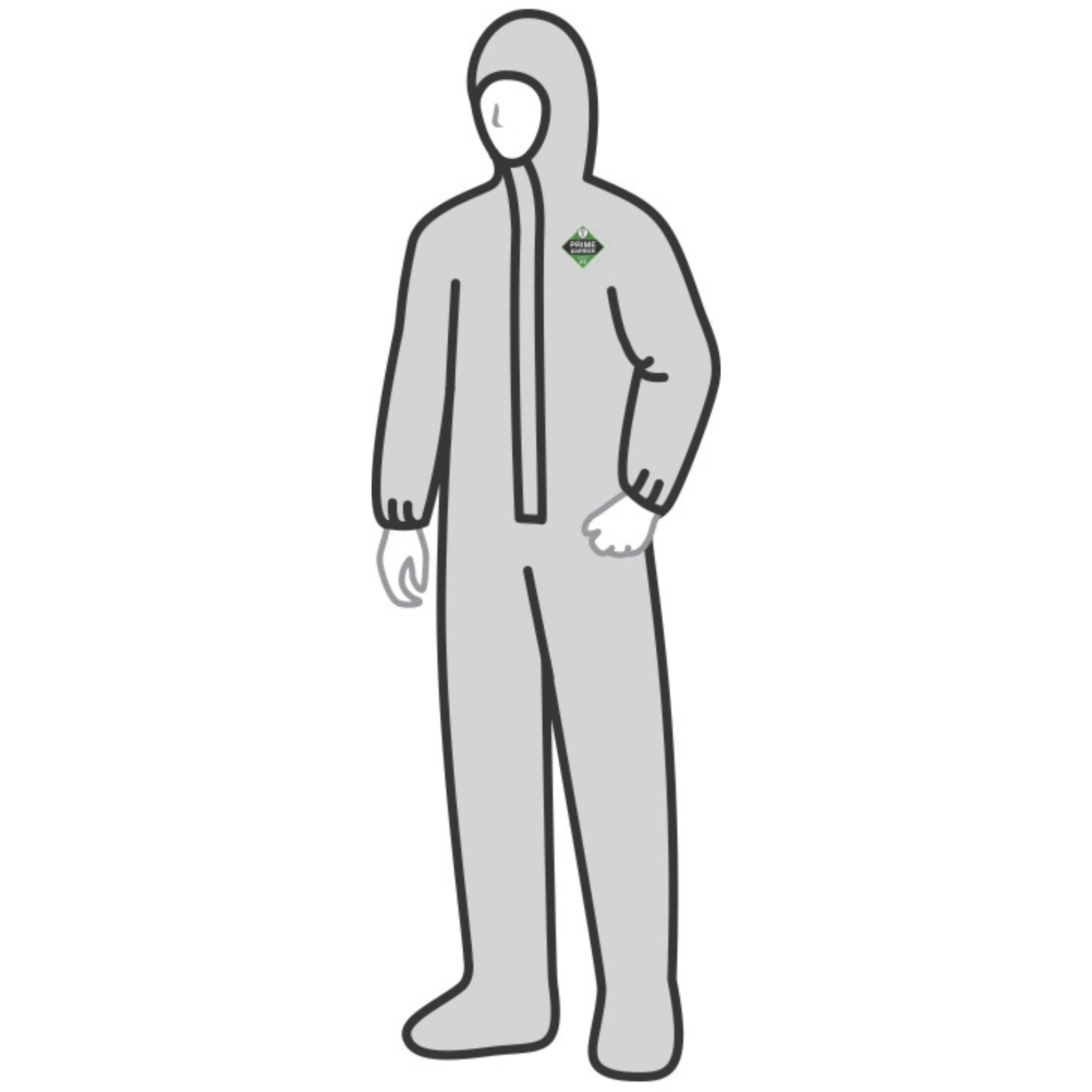 SMS Coverall <br> With Hood and Boots <br> Elastic Wrist and Zipper Front <br> 39342