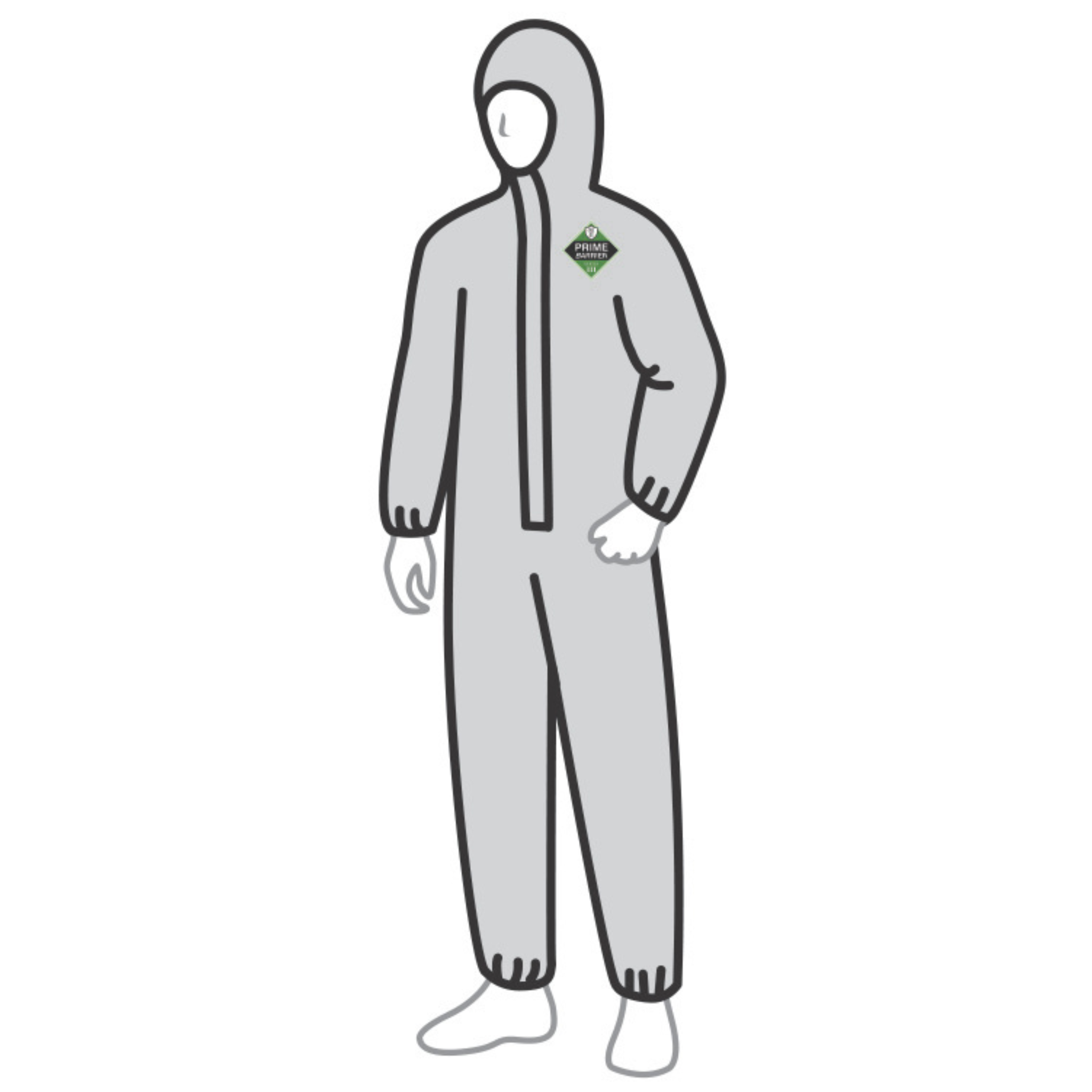SMS Coverall <br> With  Hood Elastic Wrists <br> Ankles and Zipper Front <br> 39347