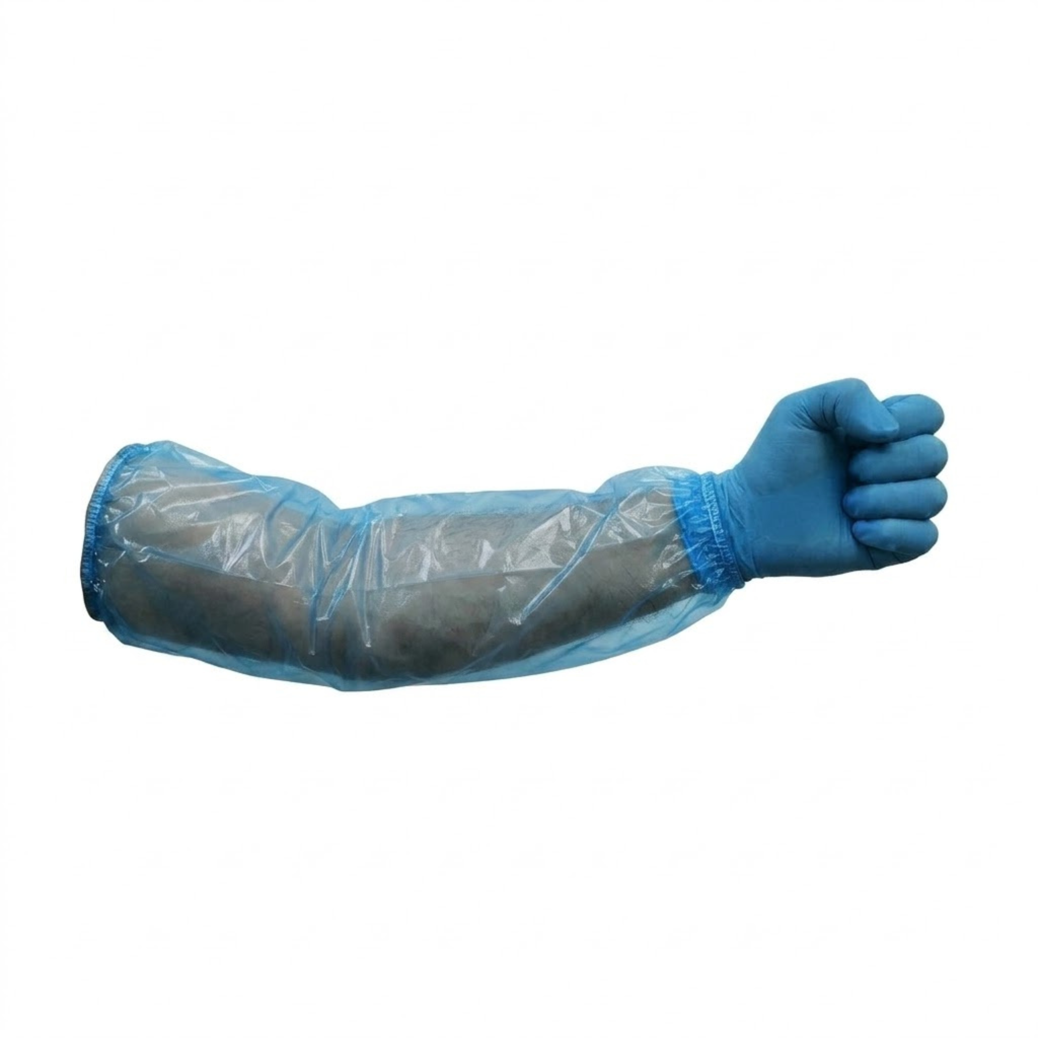 18" Blue PE Disposable Sleeve <br> 4818B