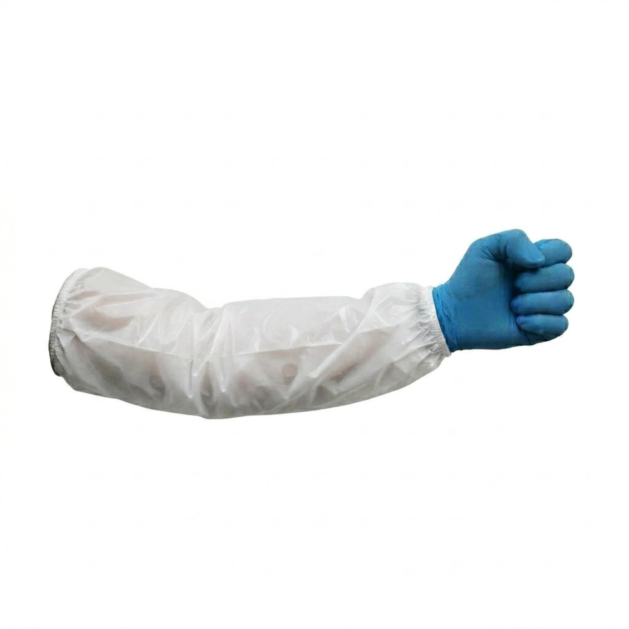 18" White PE Disposable Sleeve <br> 4818W