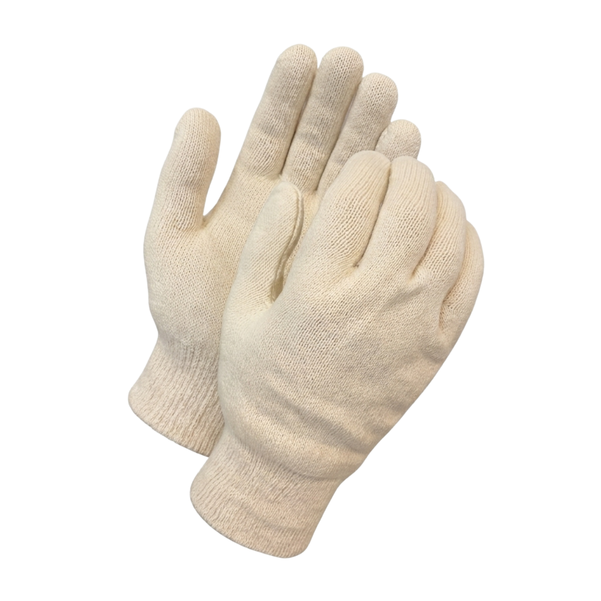 Standard Weight Natural White Reversible Jersey Glove with Knit Wrist <br>6531