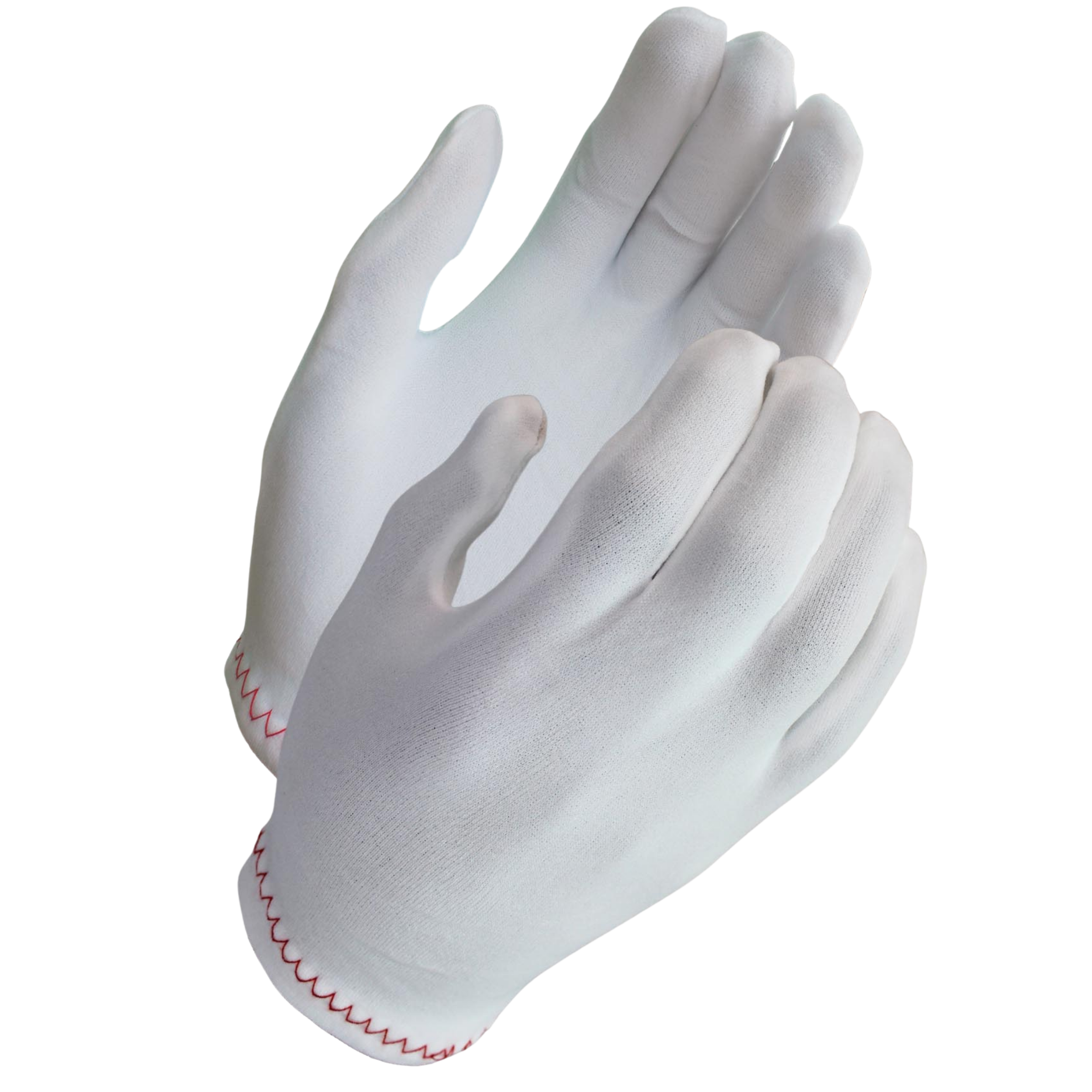 White Stretch Reversible Nylon Gloves <br> 6635/LADIES'