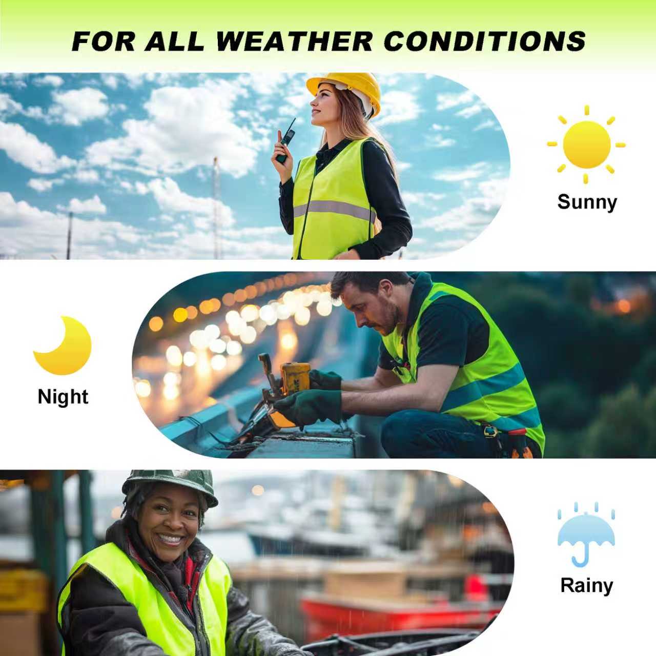 ProtectX Neon Green Safety Vest for Men Women ANSI Class 2 High Visibility Mesh Reflective Construction Vest with 4 Pockets <br>SV-120MM4-GNGN