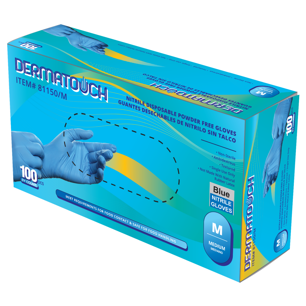 5 Mil Blue Nitrile Disposable <br> Gloves – Powder-Free <br> 81150