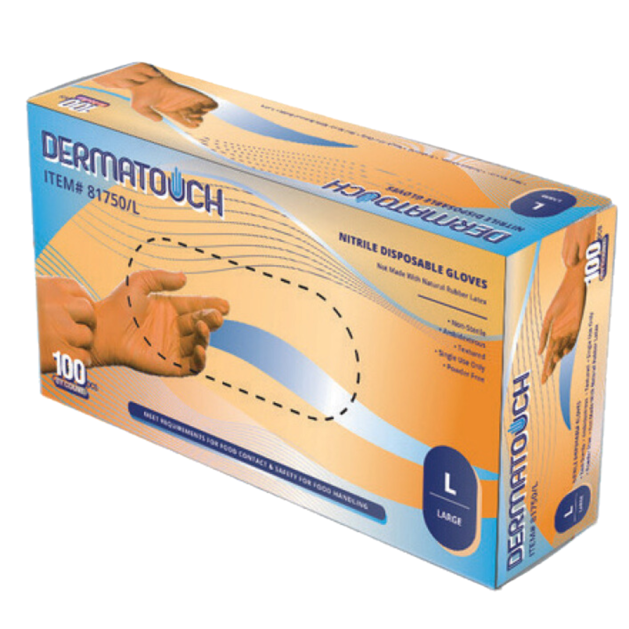 5 Mil Orange Nitrile Disposable <br> Gloves - Powder-Free<br> 81750