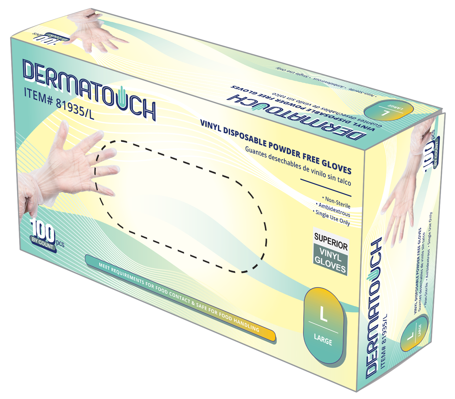 3.5 Mil Clear Vinyl Disposable <br> Gloves - Powder-Free <br>81935
