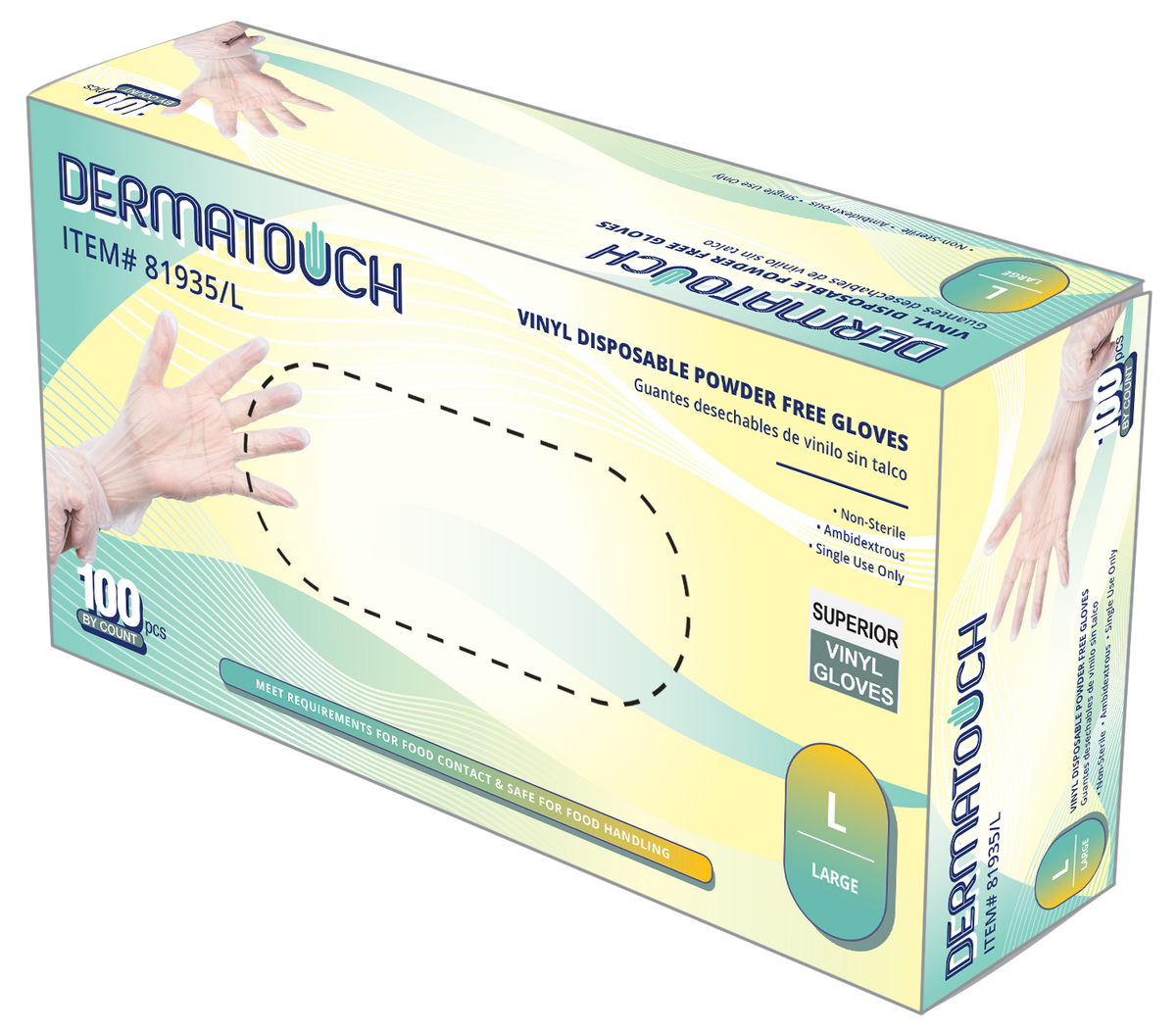 3.5 Mil Clear Vinyl Disposable <br> Gloves - Powder-Free <br>81935