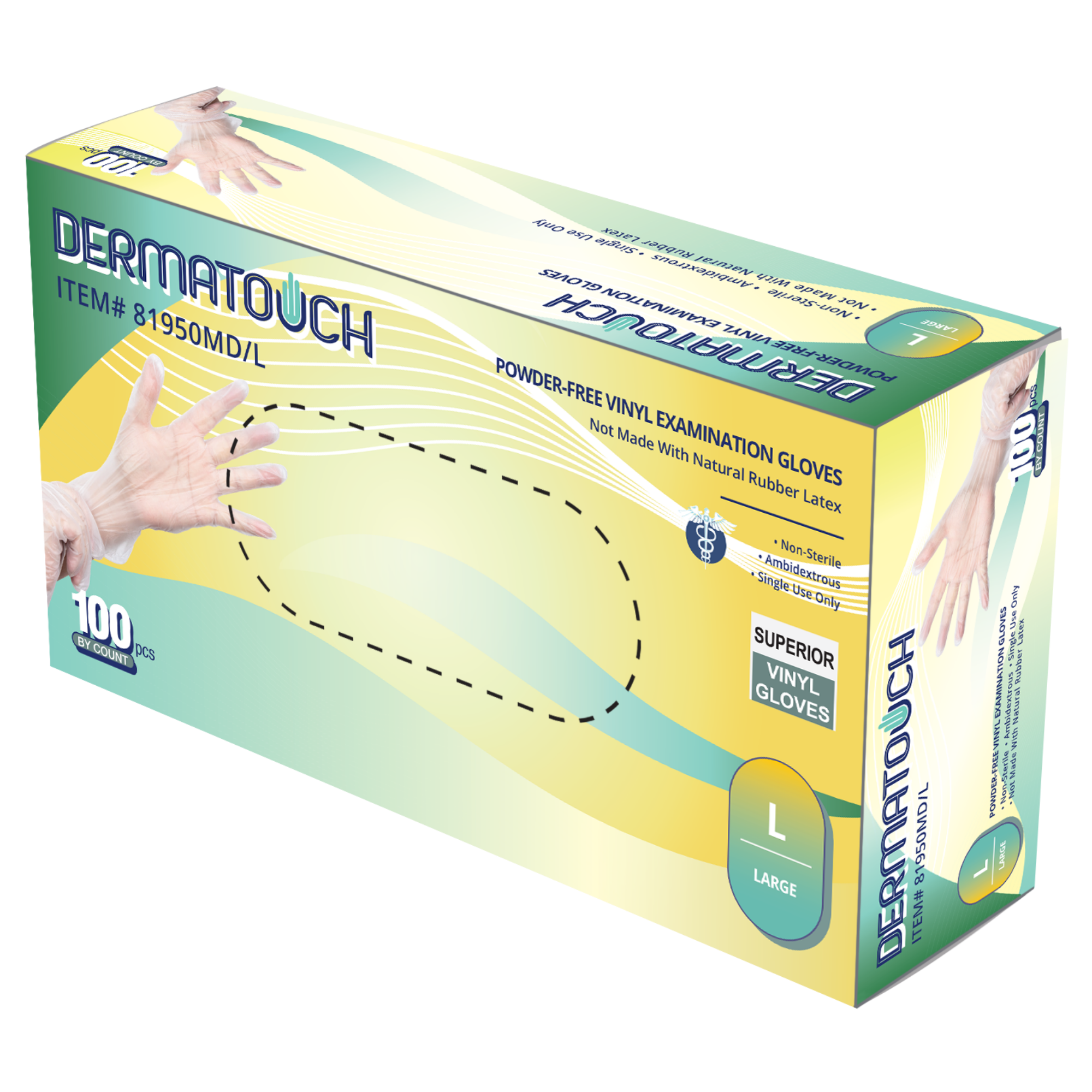 5 Mil Clear Vinyl Disposable <br> Gloves - Powder Free <br> 81950MD