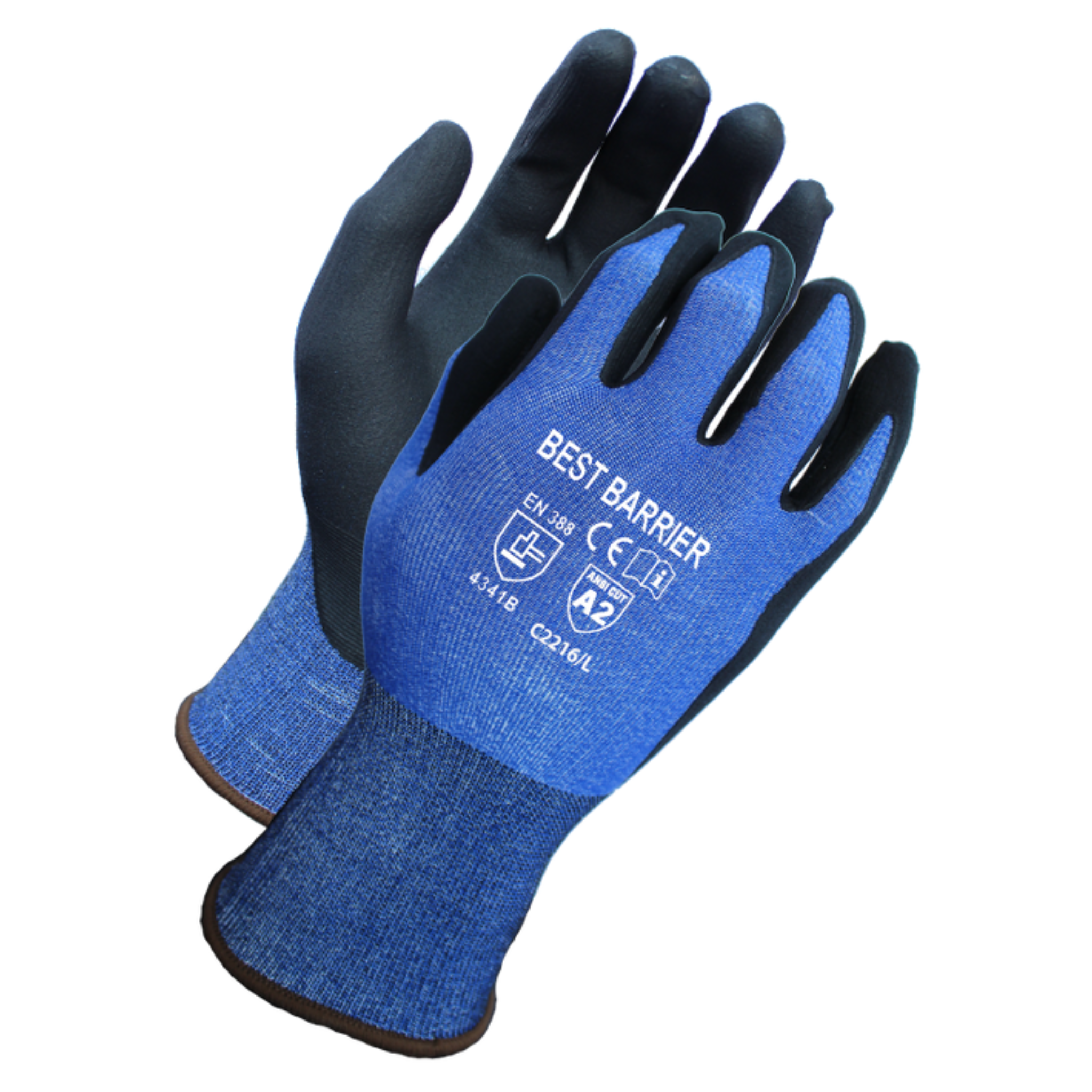 Cut Level A2, 18 Gauge, Black Micro-Foam Nitrile Coated Gloves <br> C2216