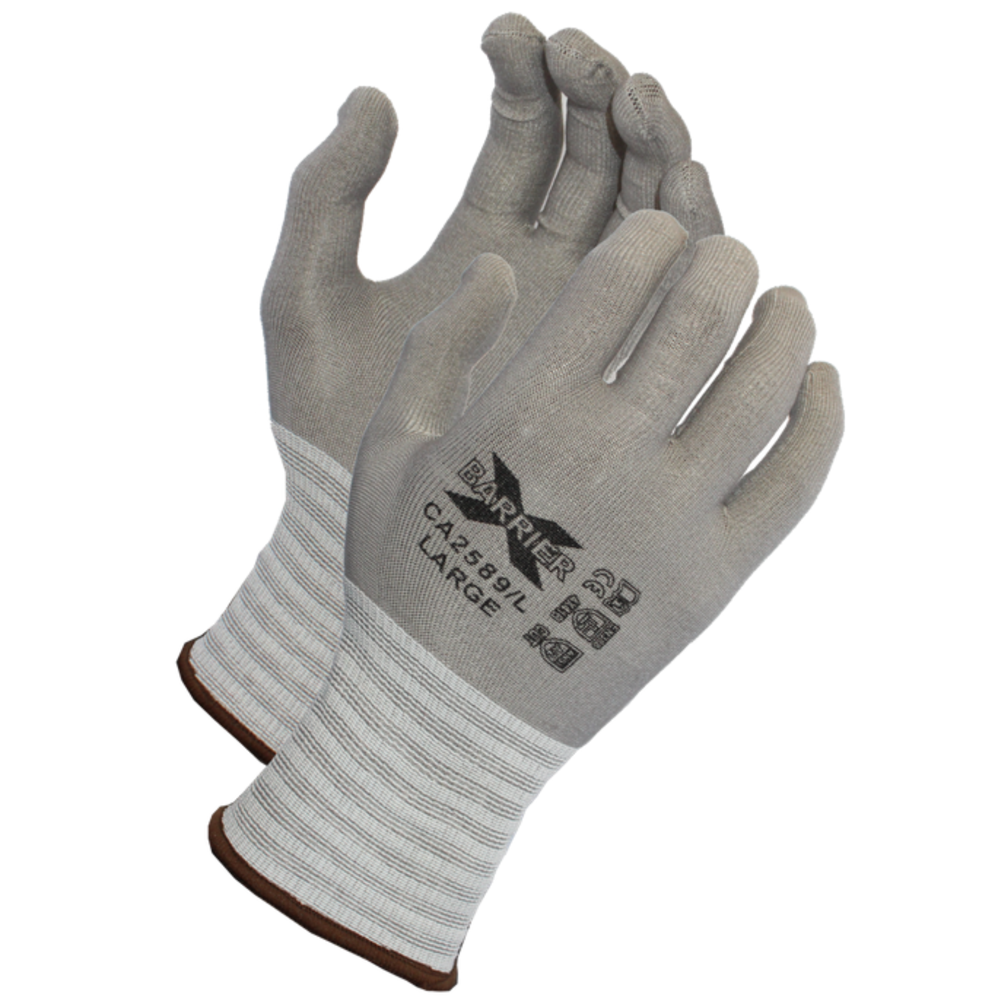 Cut Level A2, 18 Gauge, Gray <br> Luxfoam Coated Gloves <br> CA2589V