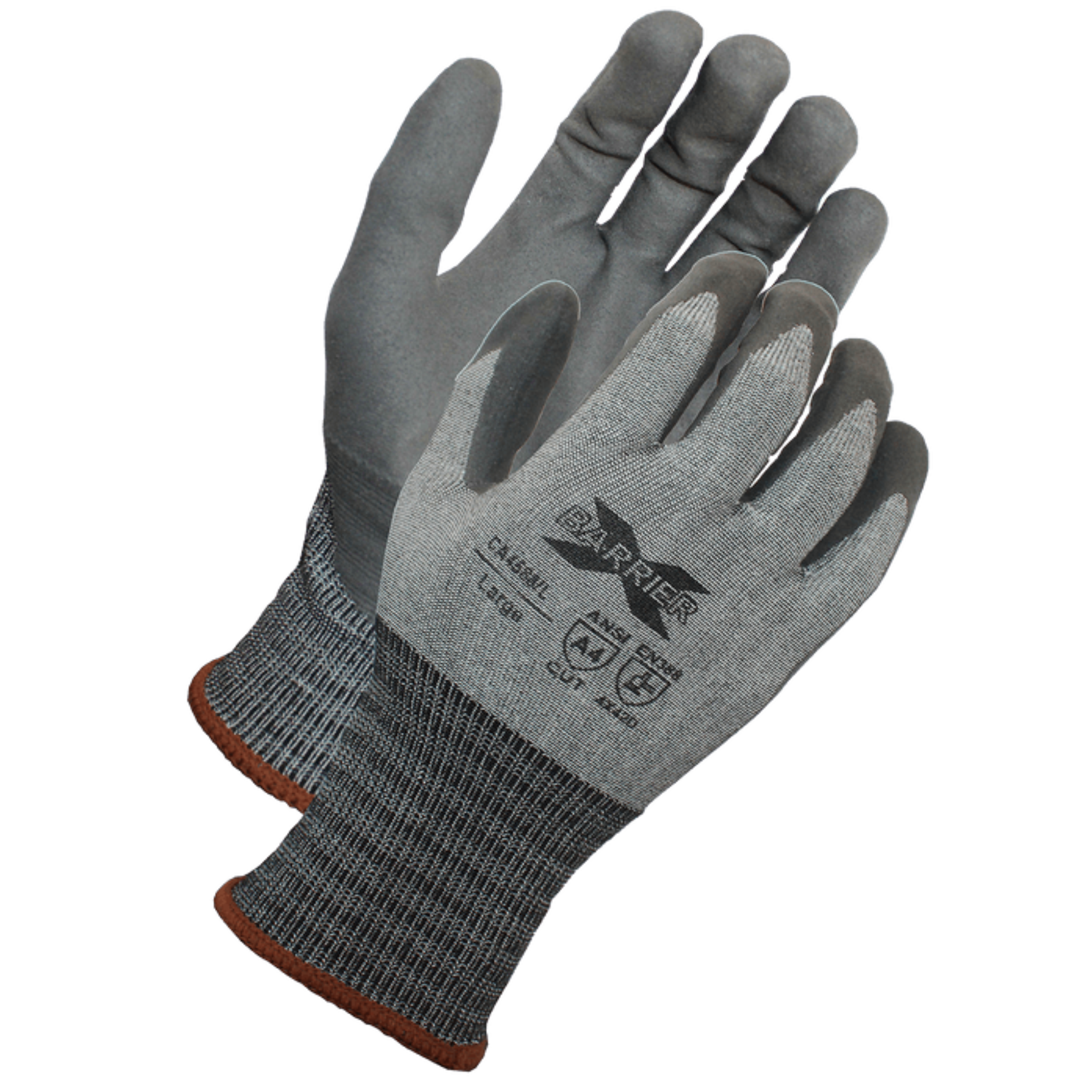 Cut Level A4, 18 Gauge, Gray <br> Luxfoam Coated Gloves <br> CA4588