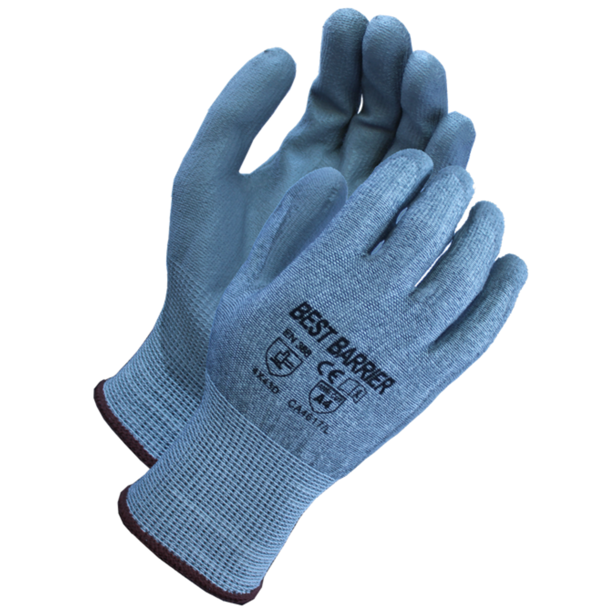 Cut Level A4, 13 Gauge, Gray <br> Polyurethane Coated Gloves <br> CA4617V