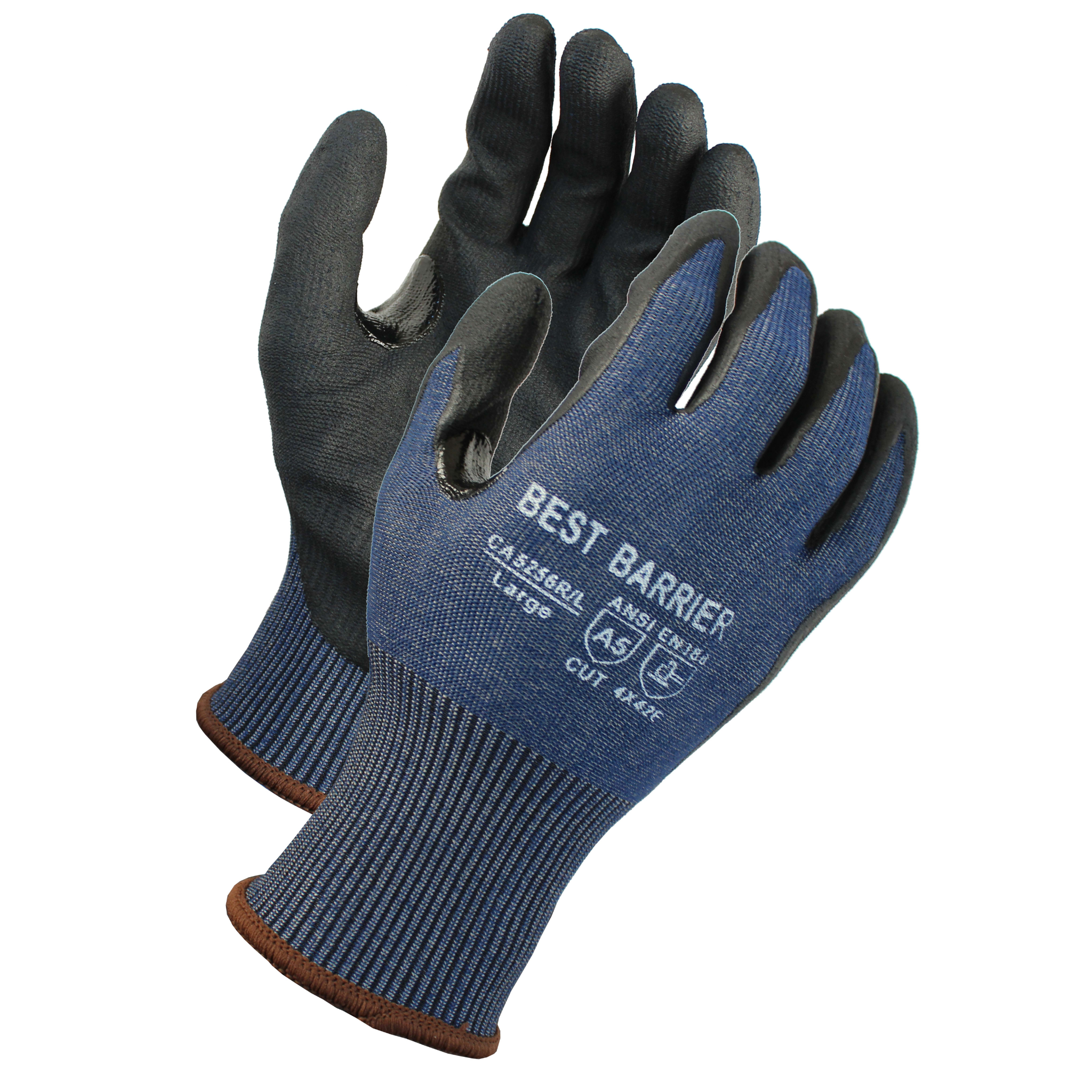 Cut Level A5, 15 Gauge, Black <br> Micro-Foam Nitrile <br> Coated Gloves <br> CA5256R