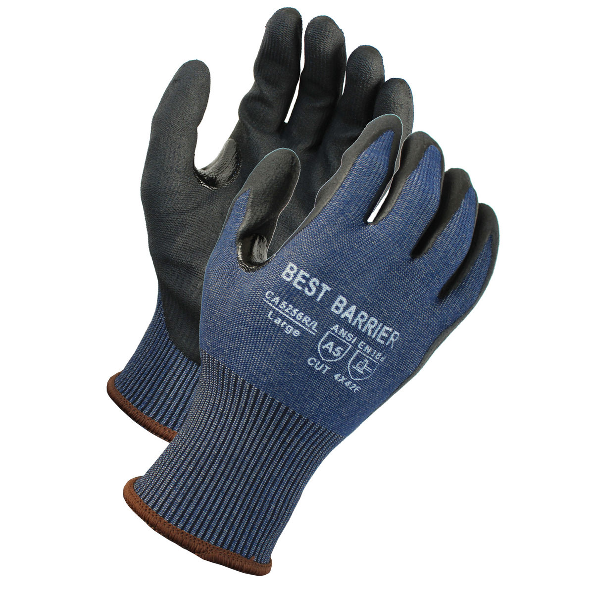 Cut Level A5, 15 Gauge, Black <br> Micro-Foam Nitrile <br> Coated Gloves <br> CA5256R