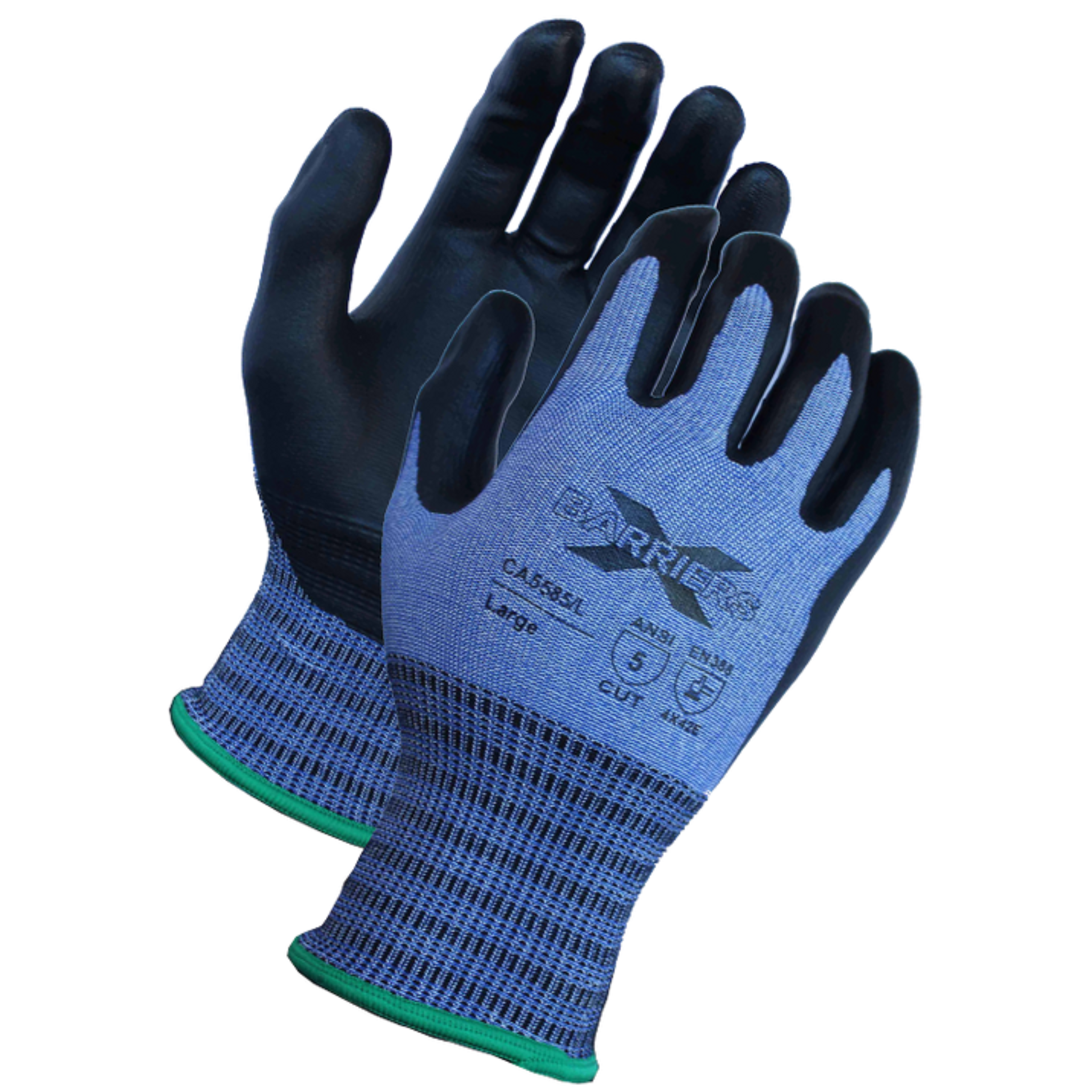 Cut Level A5, 18 Gauge, Black <br> Micro-Foam Nitrile <br> Coated Gloves <br> CA5585