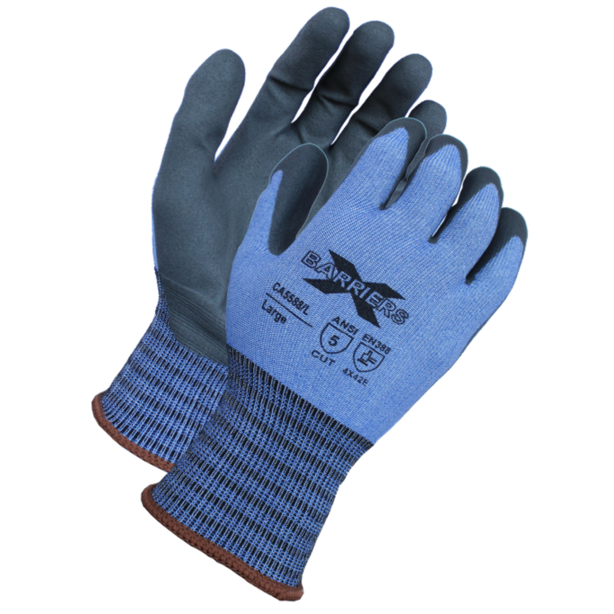 Cut Level A5, 18 Gauge, Gray <br> Luxfoam Coated Gloves <br> CA5588