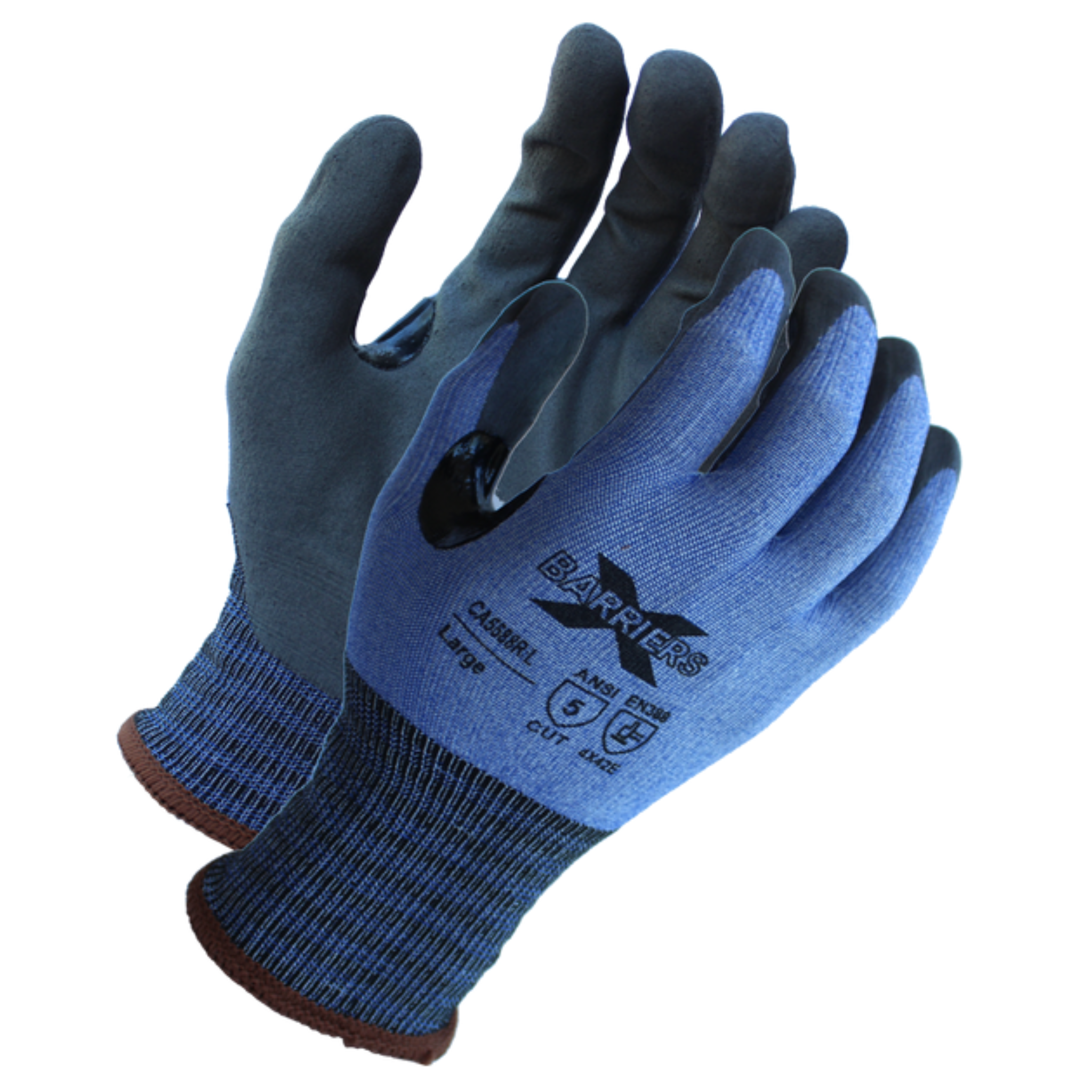 Cut Level A5, 18 Gauge, Gray <br> Luxfoam Coated Gloves <br> CA5588R