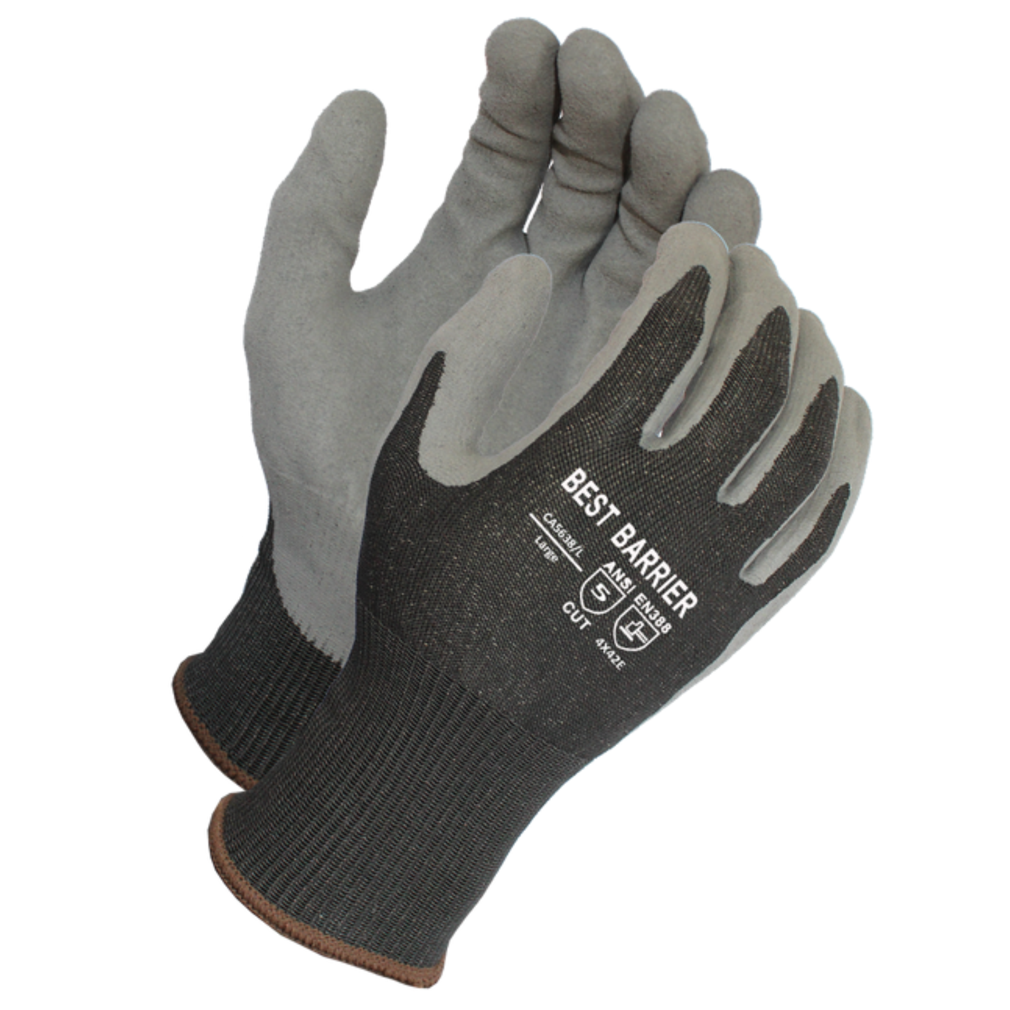 Cut Level A5, 13 Gauge, Gray <br> Luxfoam Coated Gloves <br> CA5638
