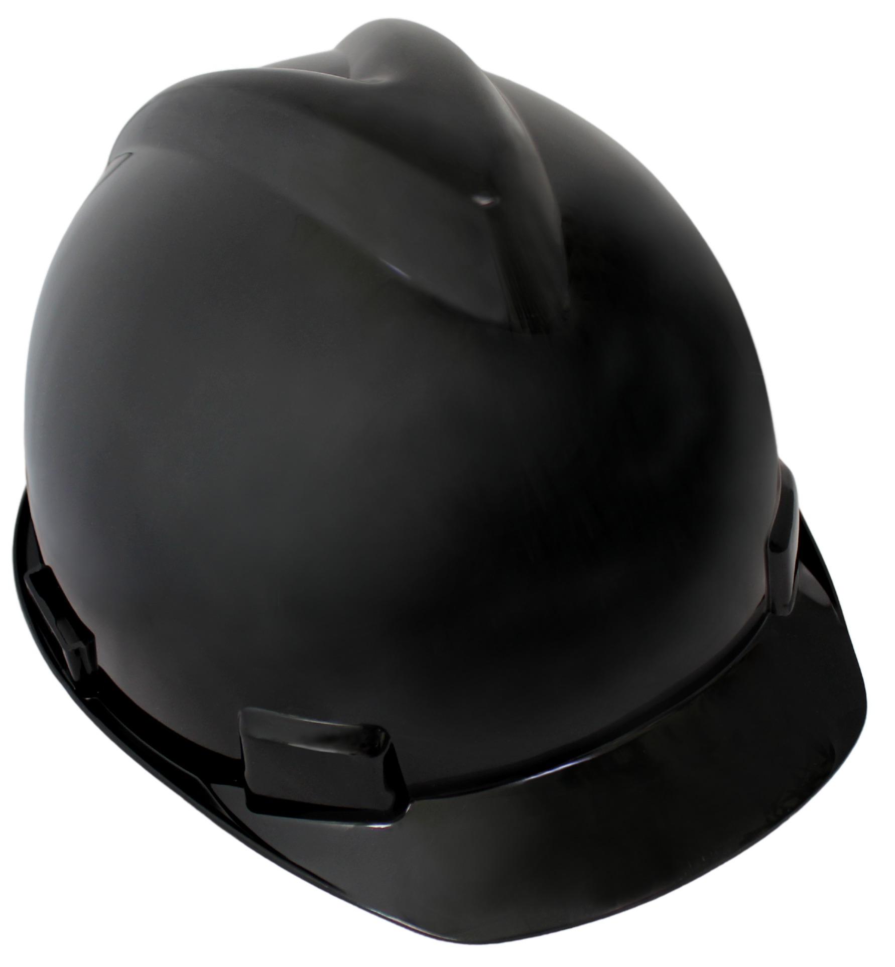 HDPE Full Brim <br> Hard Hat Black <br> 4 Point Ratchet <br> Suspension <br> H4PBK