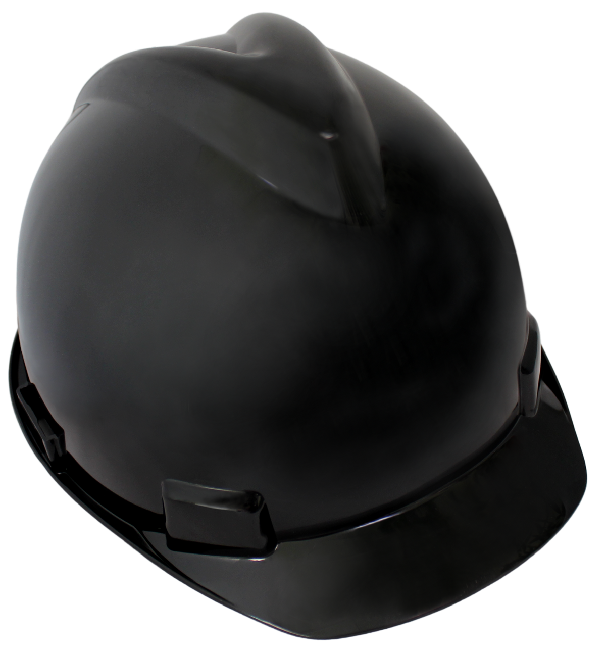 HDPE Full Brim <br> Hard Hat Black <br> 4 Point Ratchet <br> Suspension <br> H4PBK