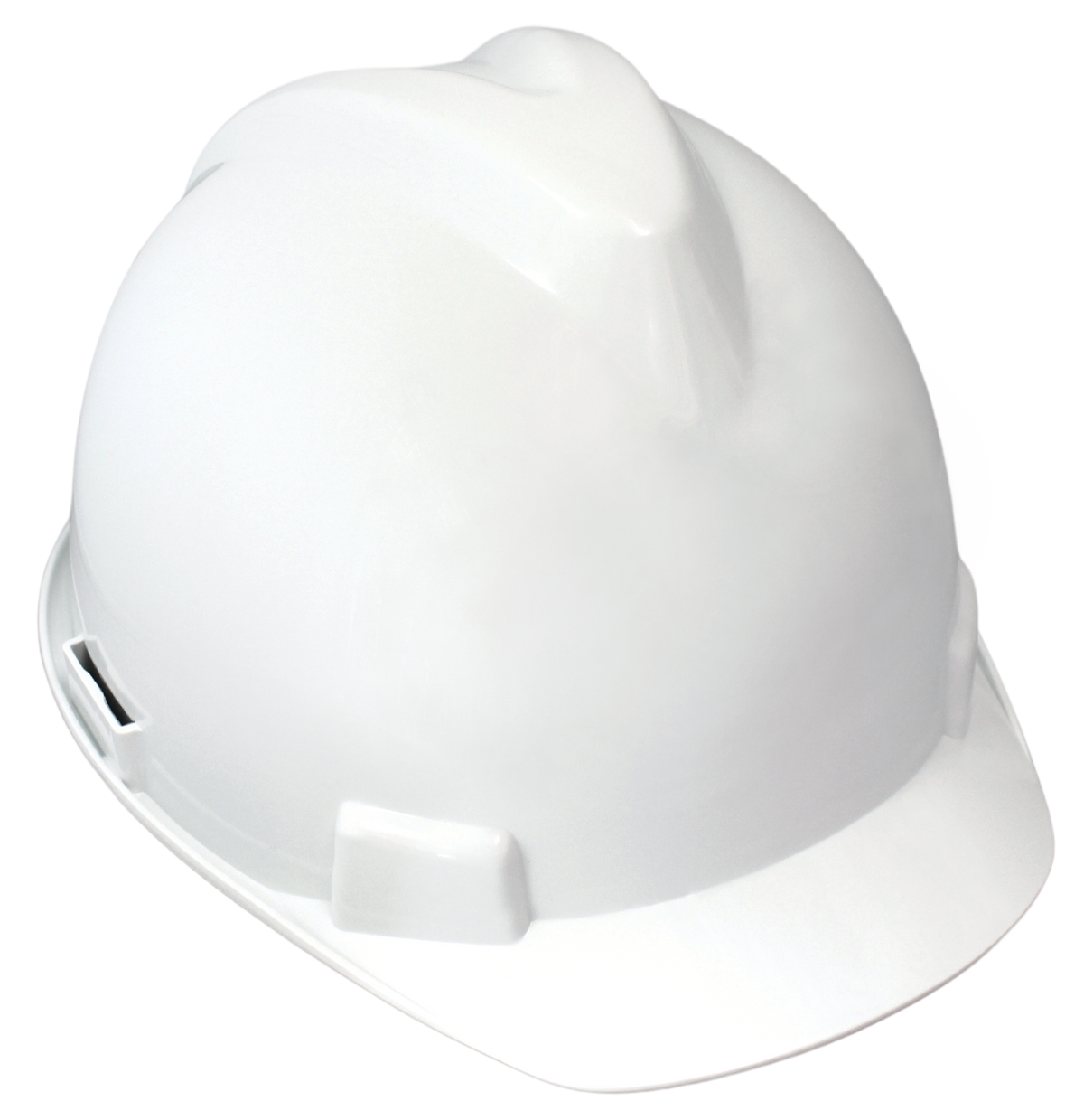 HDPE Full Brim <br> Hard Hat White <br> 4 Point Ratchet <br> Suspension <br> H4PWT