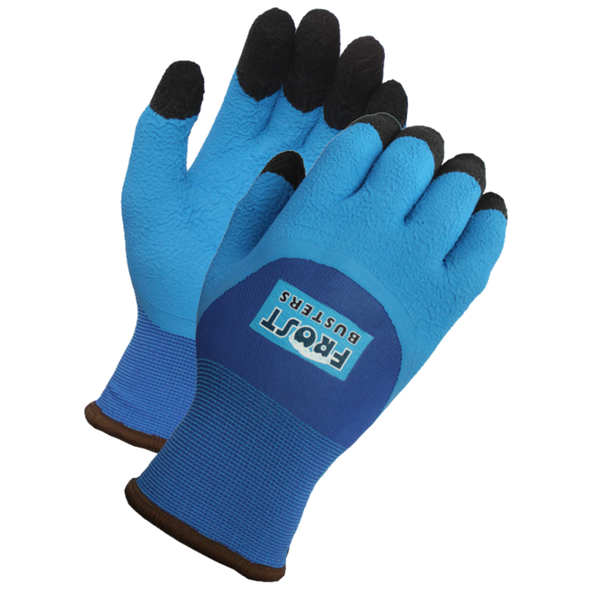 15 Gauge, 3/4 Blue Foam Latex <br> Coated with Black Foam <br> Latex Fingertips Gloves <br> LX755
