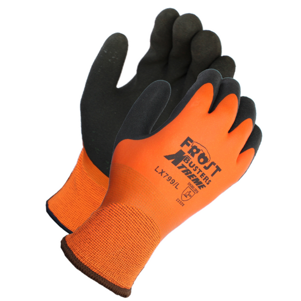 13 Gauge, Fully Orange Latex Coated with Black Sandy Latex Palm