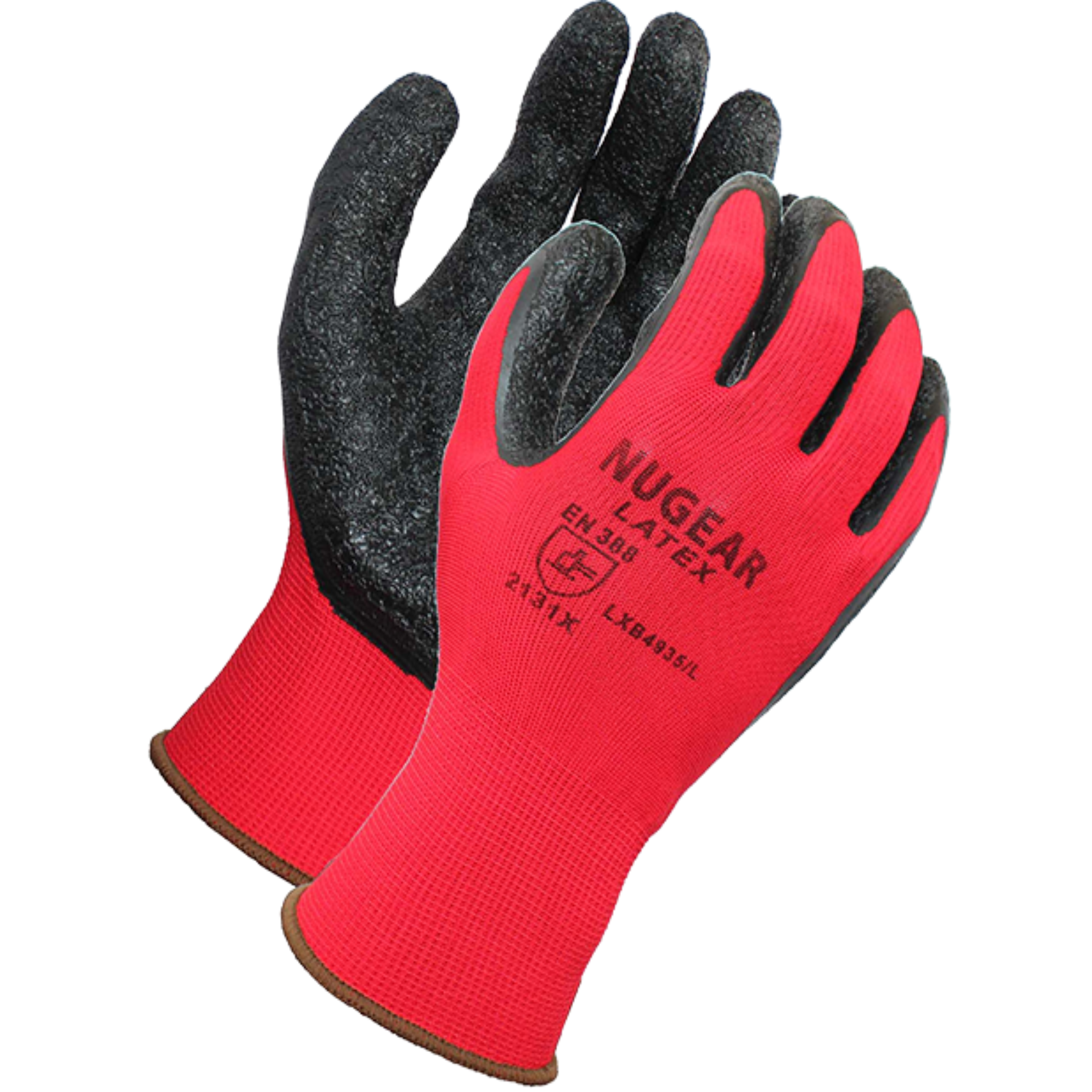 15 Gauge, Black Crinkle <br> Latex Coated Gloves <br> LXB4935