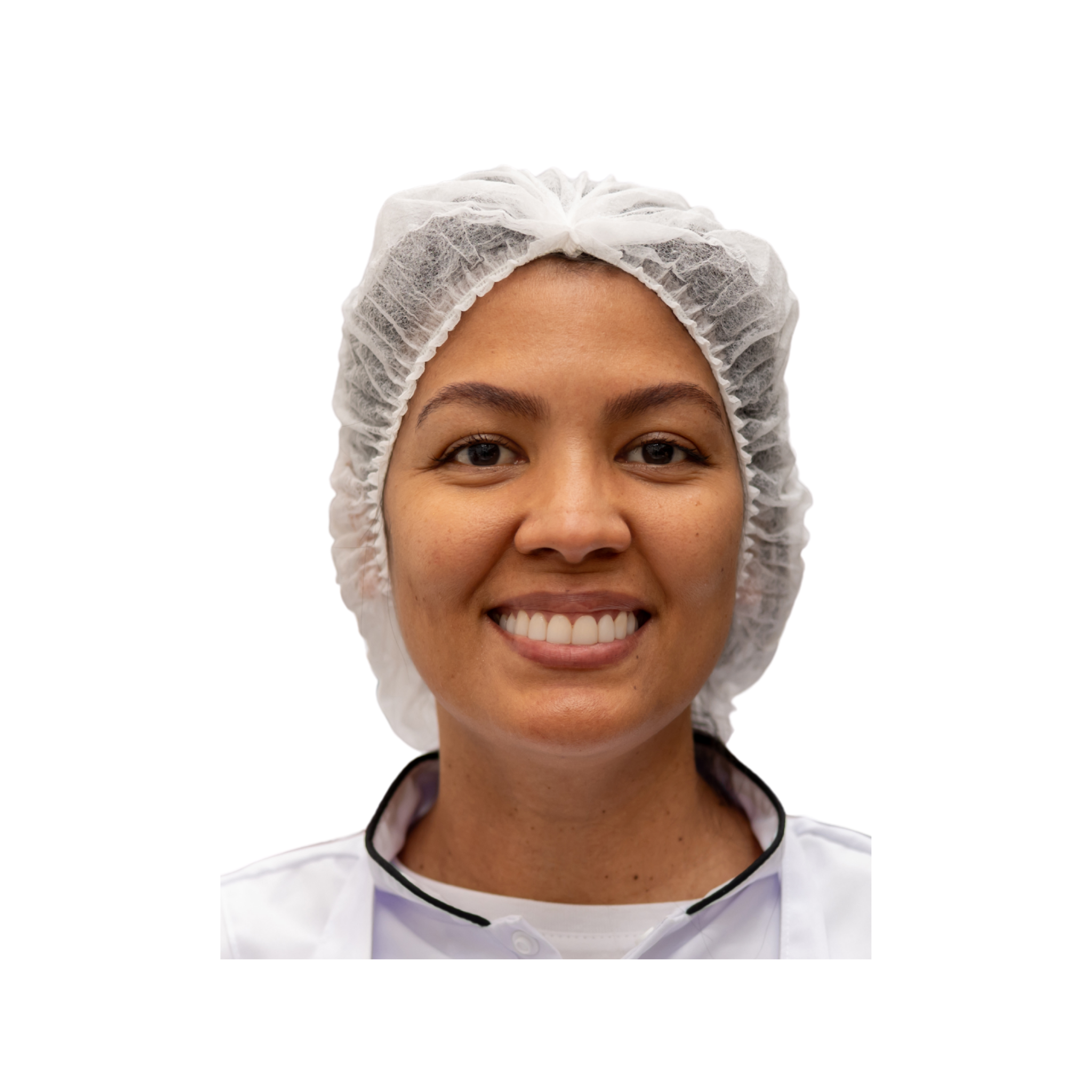 White 21" Pleated Spunbonded Polypropylene Bouffant Caps ~ WBP21