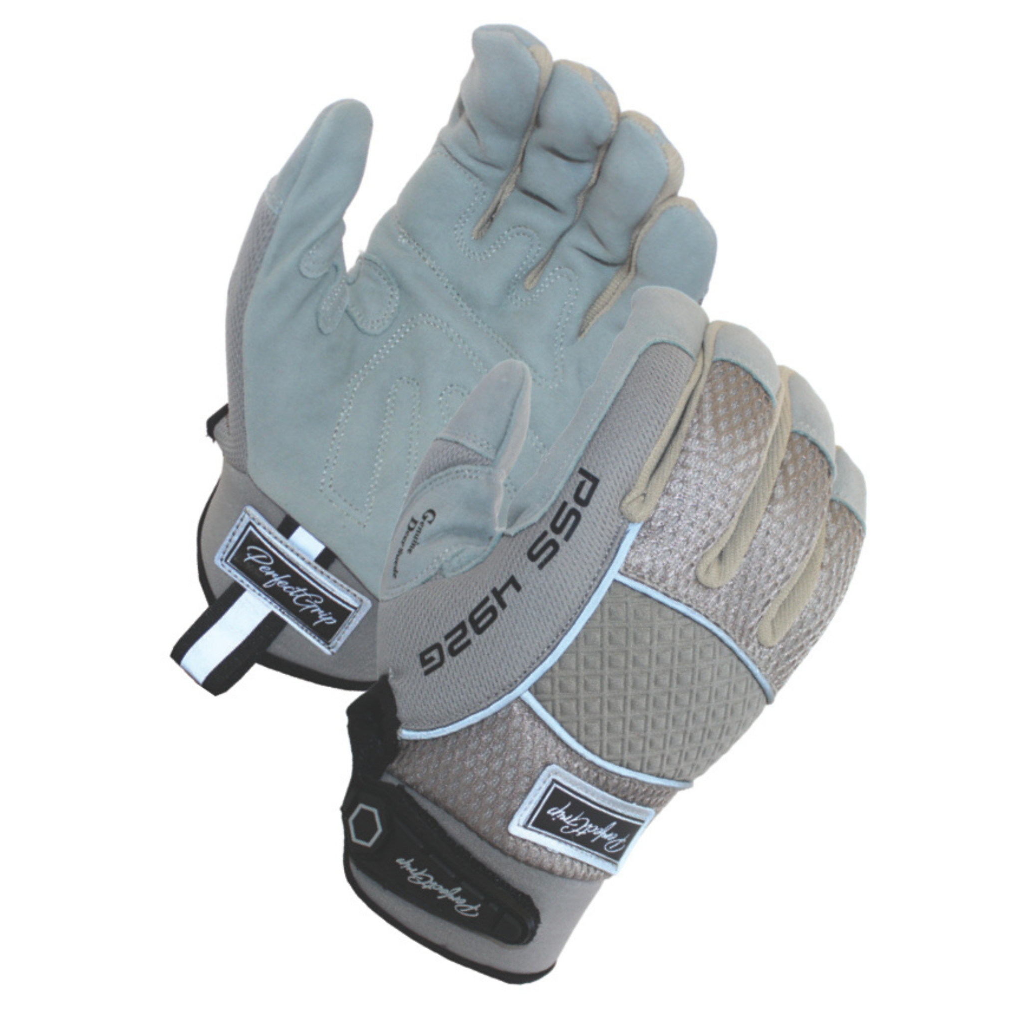Gray Deer Suede Leather <br> Mechanic Gloves <br> PSS492G