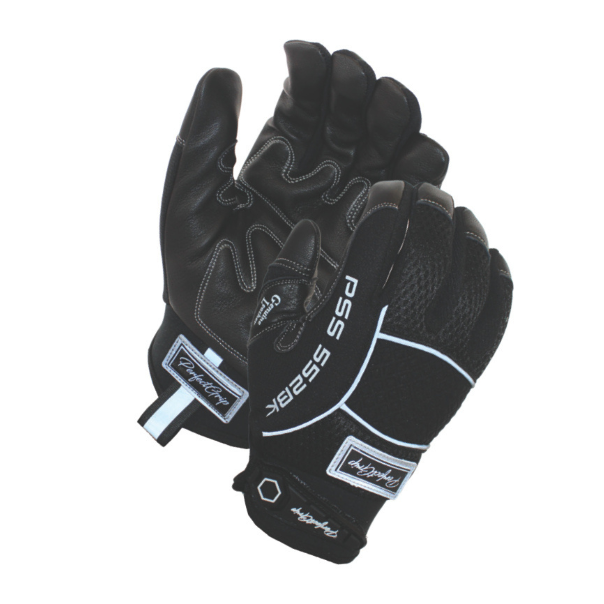 Black Goat Skin Leather <br> Mechanic Gloves <br> PSS552BK
