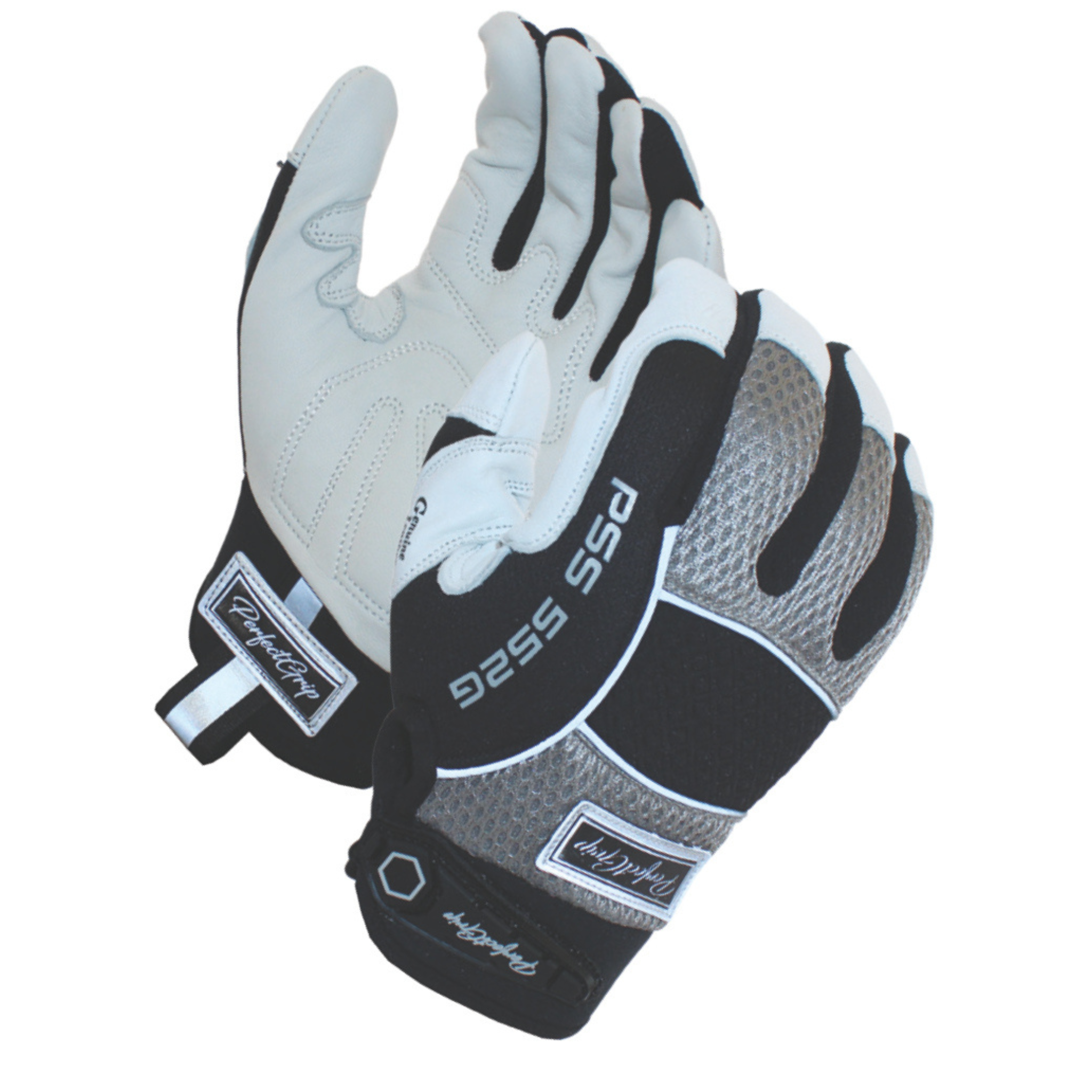 Goat Skin Leather Gray <br> Mechanic Gloves <br> PSS552G