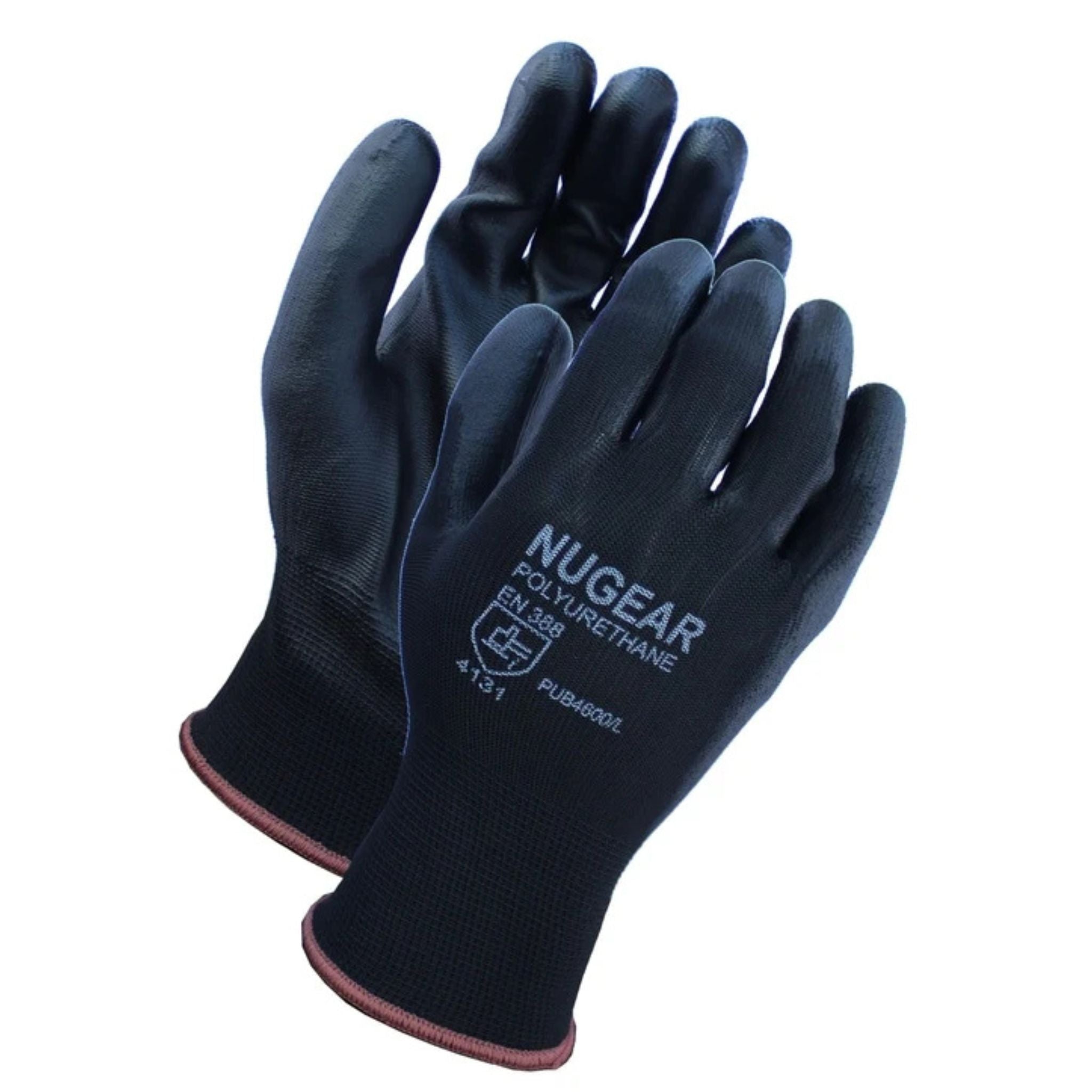 13 Gauge, Black Polyurethane <br> Coated Gloves <br> PUB4600V