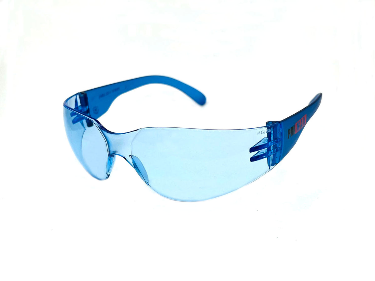 Rimless Safety Readers With Clear Temple, Light Blue Lens and Anti-Scratch Coating <br> SG10LB