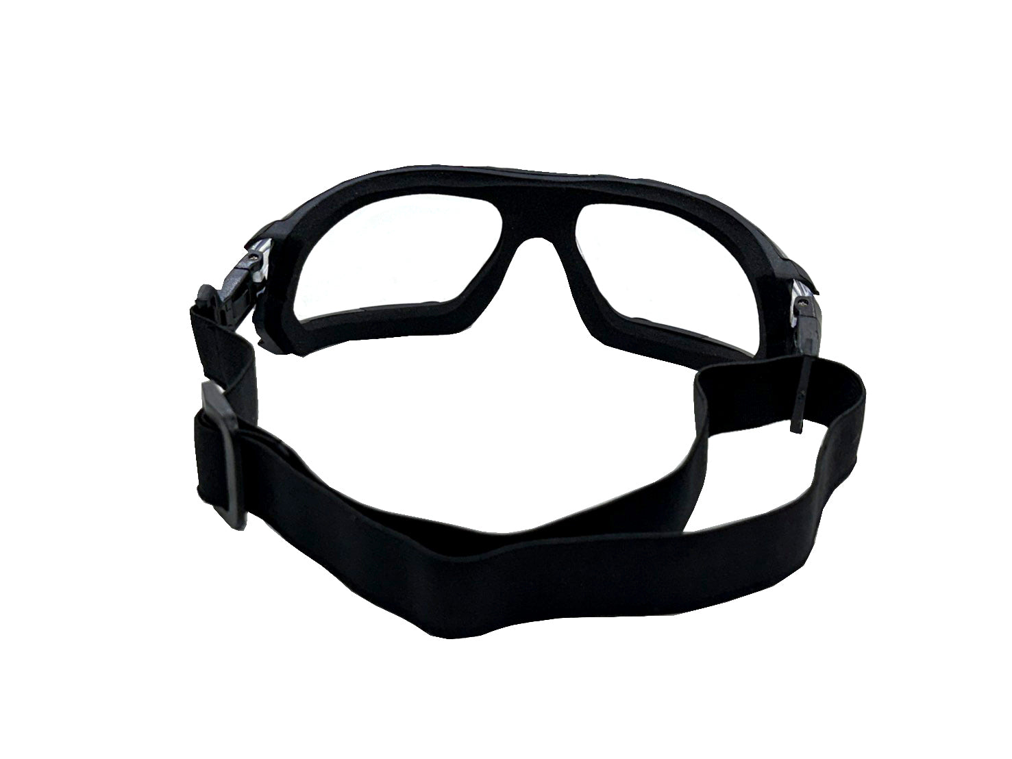 Full Frame Safety Glasses with Interchangeable Green Temples/Black Headband, Clear Lens and Anti-Scratch Coating <br> SG66C