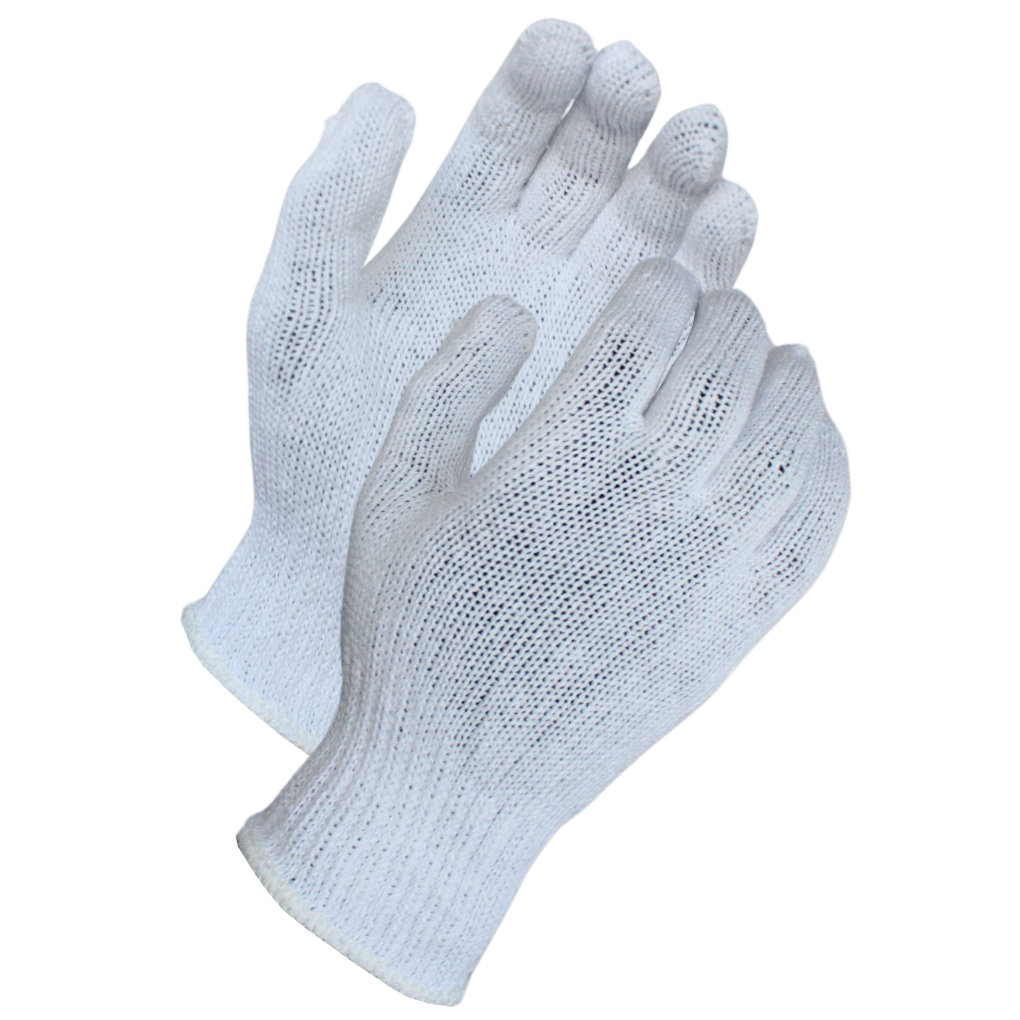 Cotton Polyester Bleach <br> White String Knit Gloves <br> SK6507