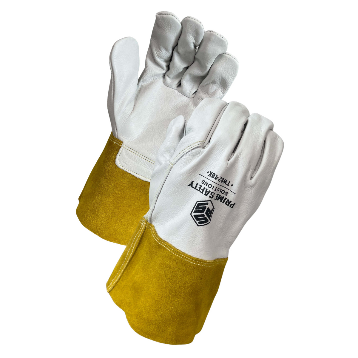 Top Grain Cowhide MIG Welding Gloves <br> 4" Leather Cuff <br> TW8240K