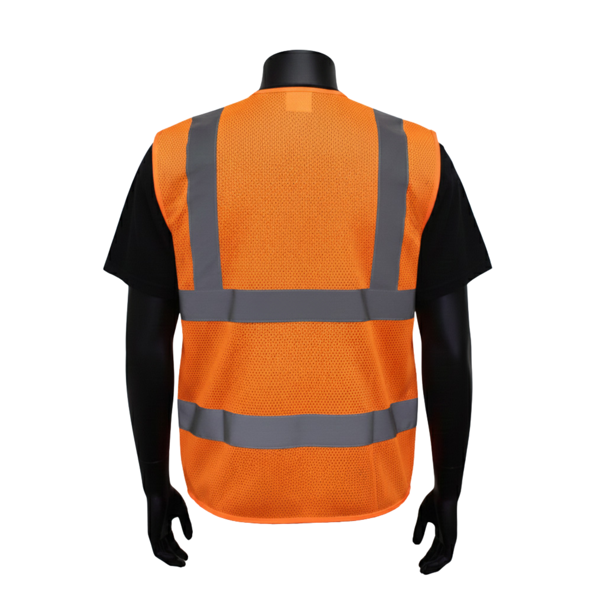 ANSI TYPE R CLASS 2 <br>HI-VIZ ORANGE 5-POINT BREAKAWAY SAFETY VEST <br> SV2605F