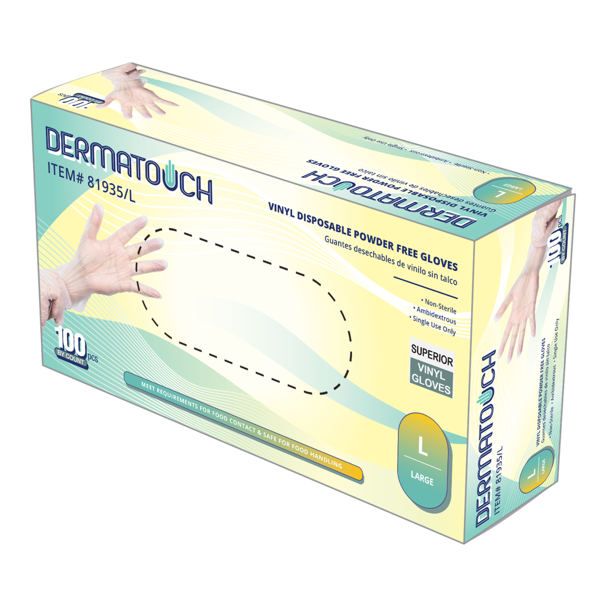 3.5 Mil Clear Vinyl Disposable <br> Gloves - Powder-Free <br>81935