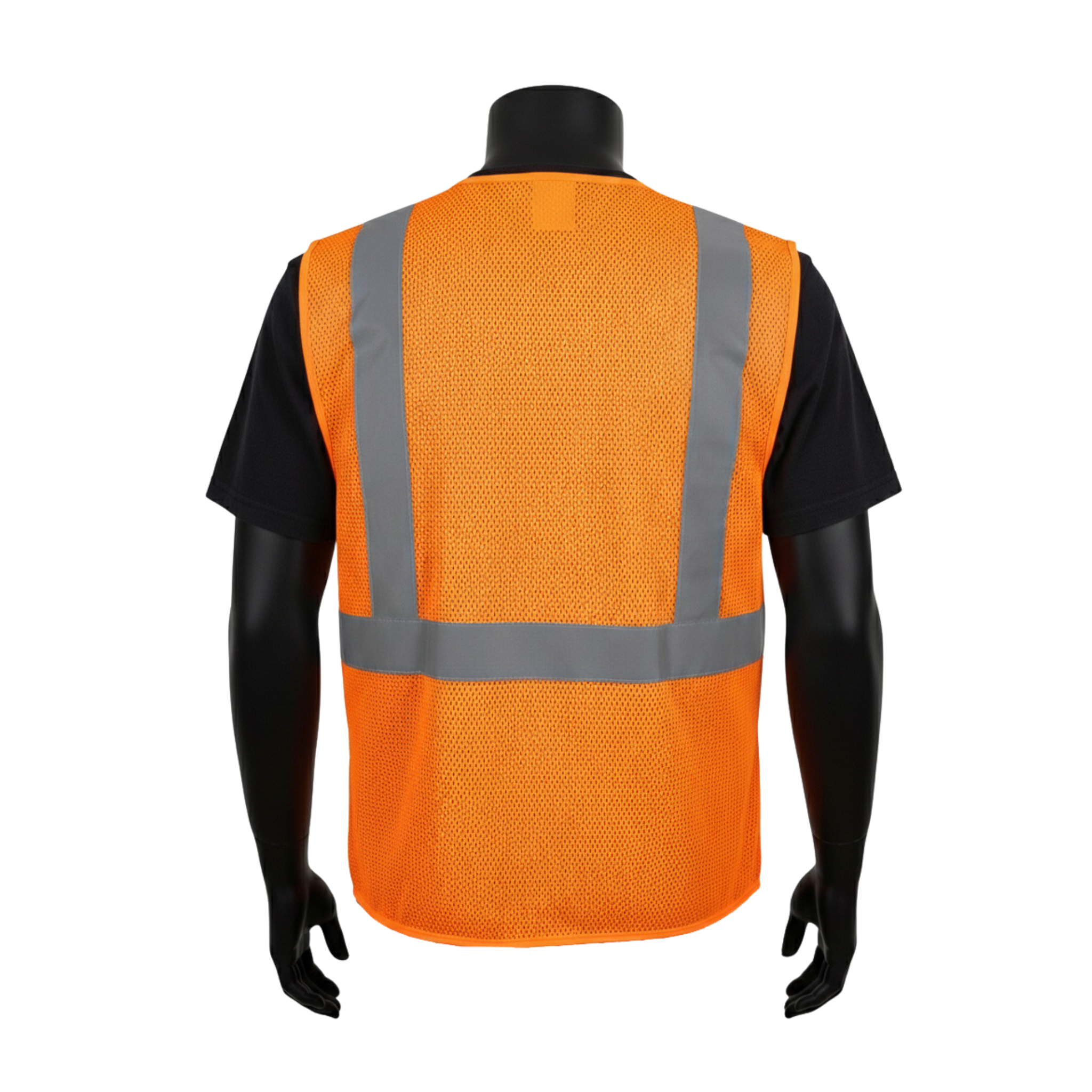 ANSI TYPE R CLASS 2 <br>HI-VIZ ORANGE VALUE MESH SAFETY VEST <br> SV2602F