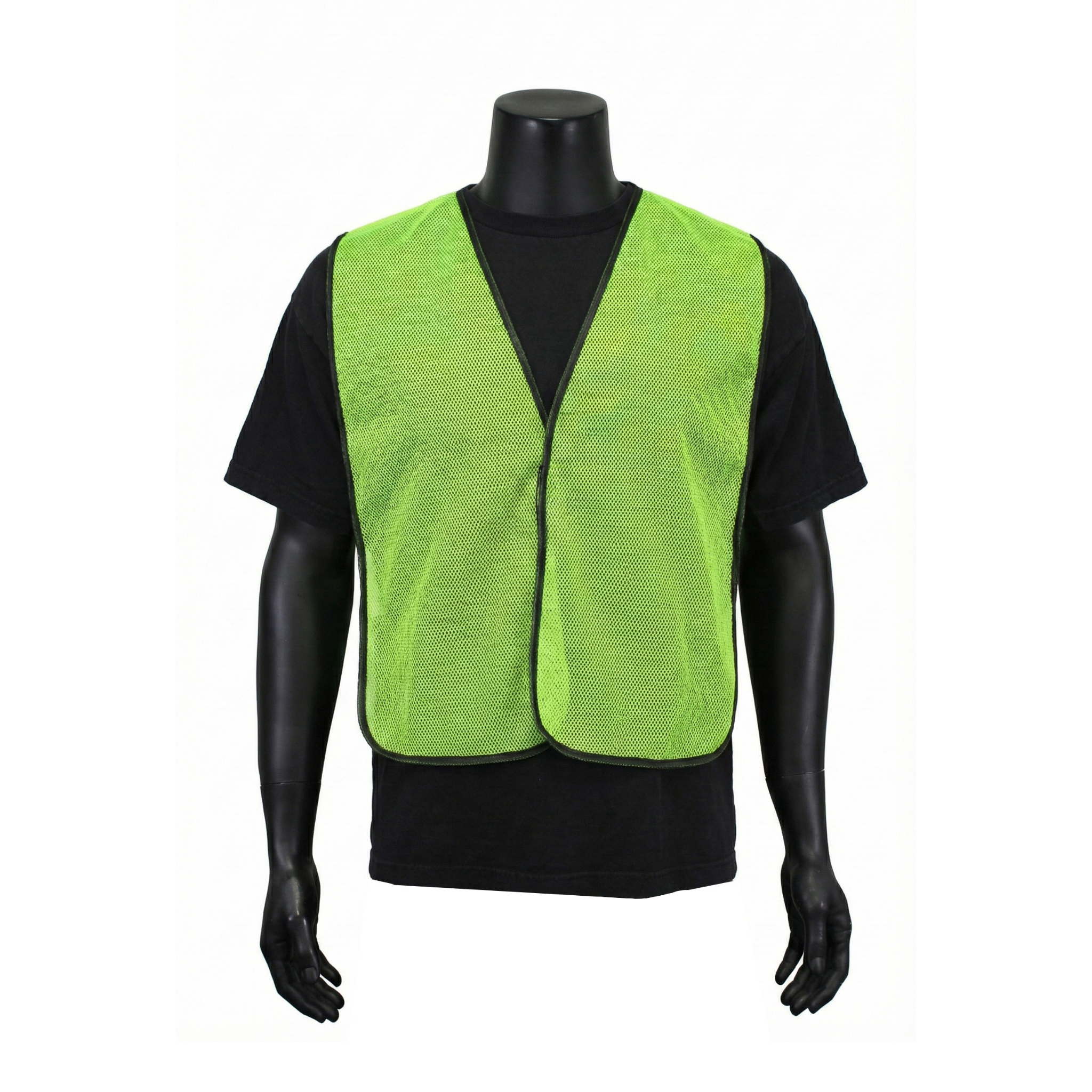 NON-ANSI<br>HI-VIZ LIME GREEN MESH SAFETY VEST <br> SVN600G