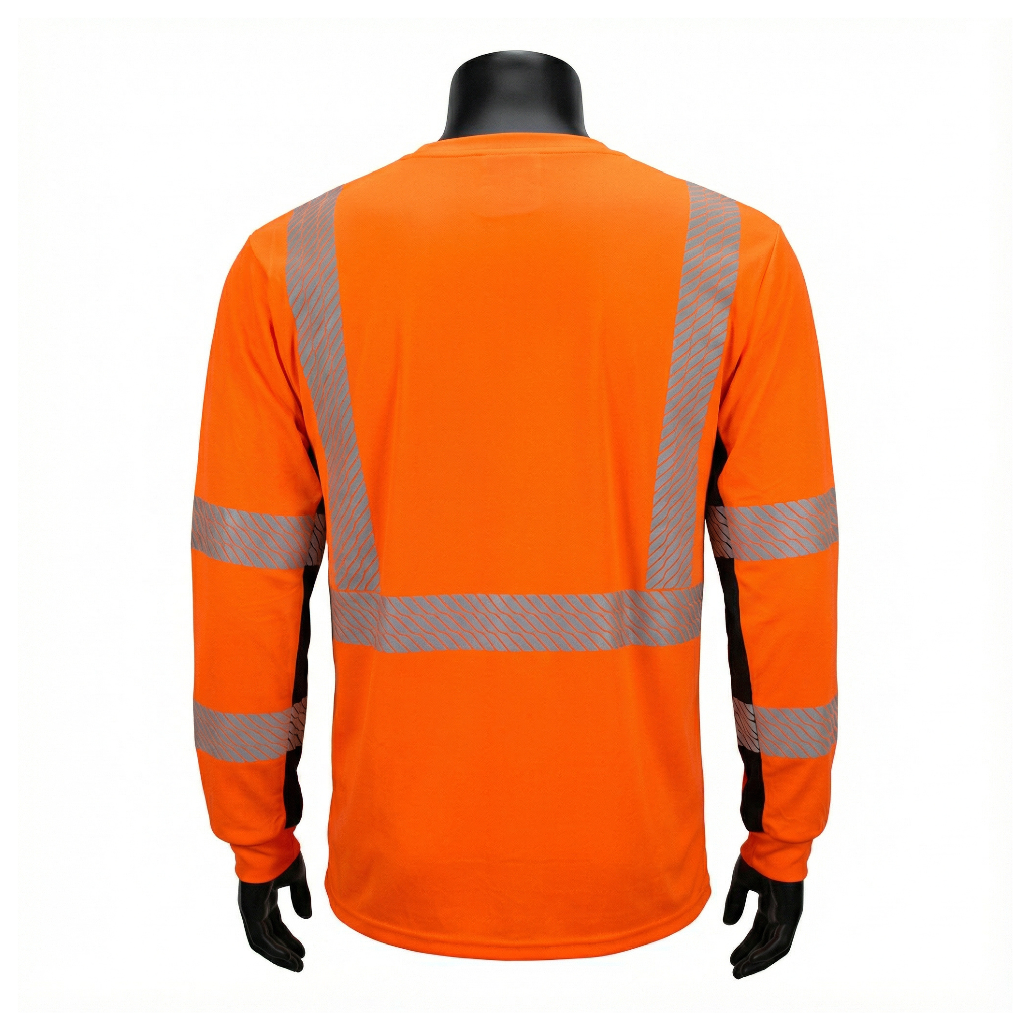 ANSI TYPE R CLASS 3 <br> HI-VIZ LIME ORANGE LONG SLEEVE MOISTURE WICKING T-SHIRT <br> SV3670F