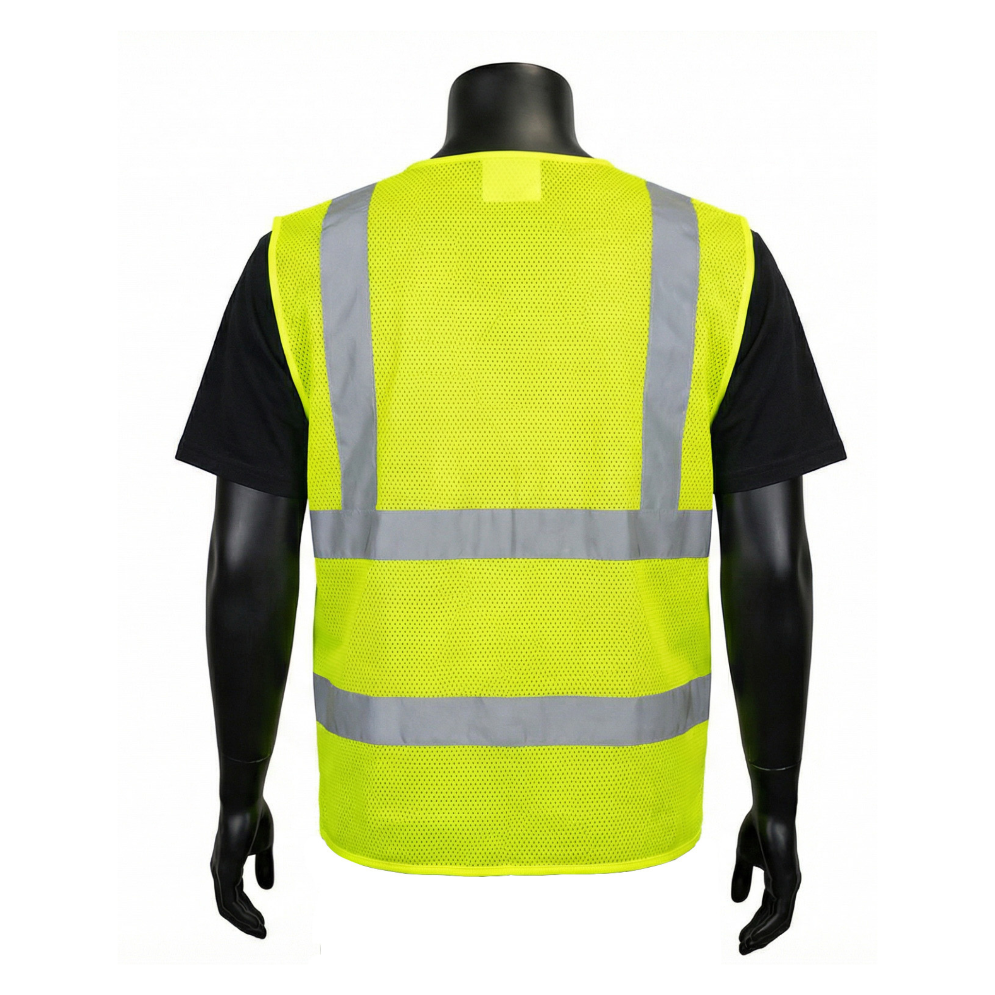 ANSI TYPE R CLASS 2 <br>HI-VIZ LIME GREEN 5-POINT BREAKAWAY SAFETY VEST <br> SV2605G