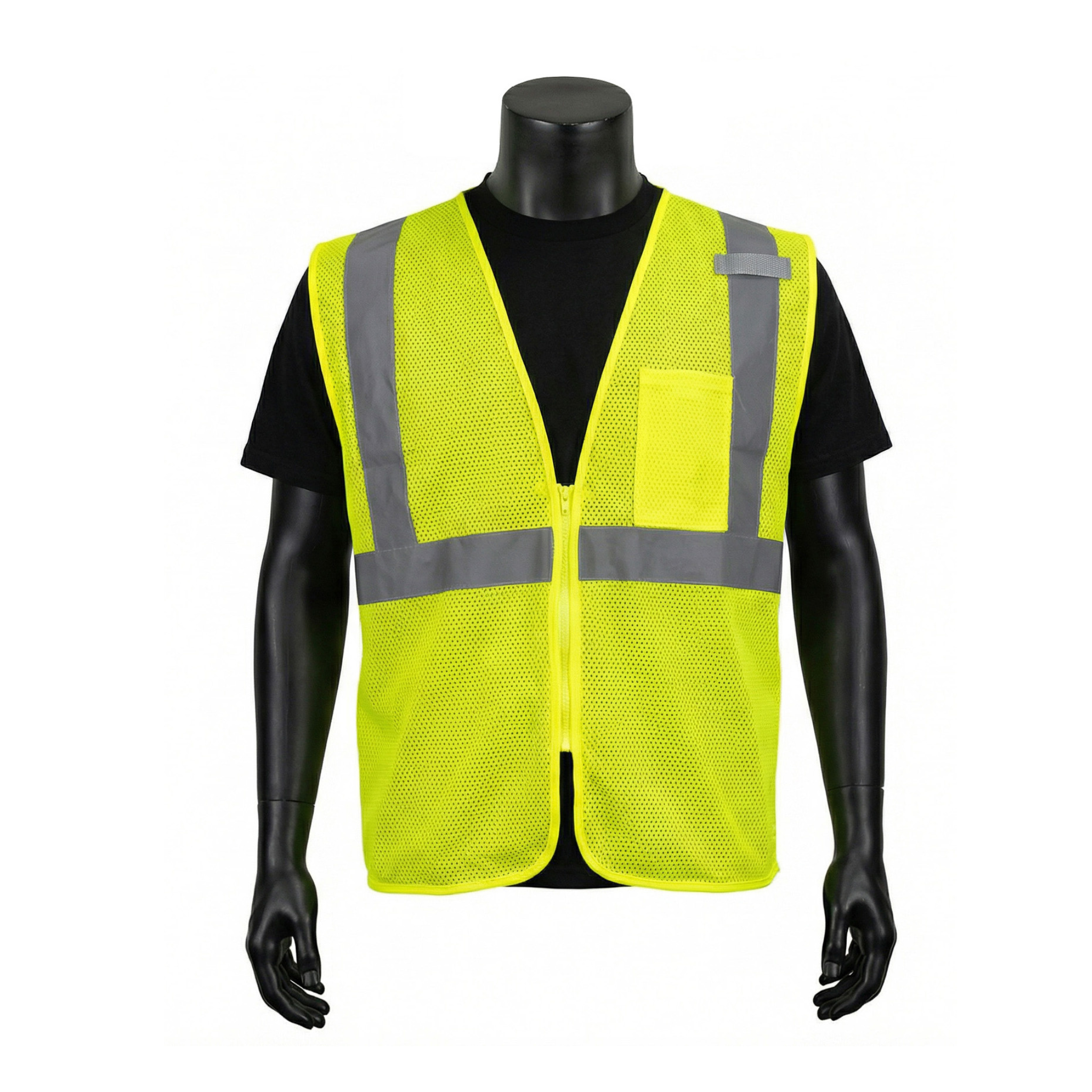 ANSI TYPE R CLASS 2 <br>HI-VIZ LIME GREEN VALUE MESH SAFETY VEST <br> SV2602G