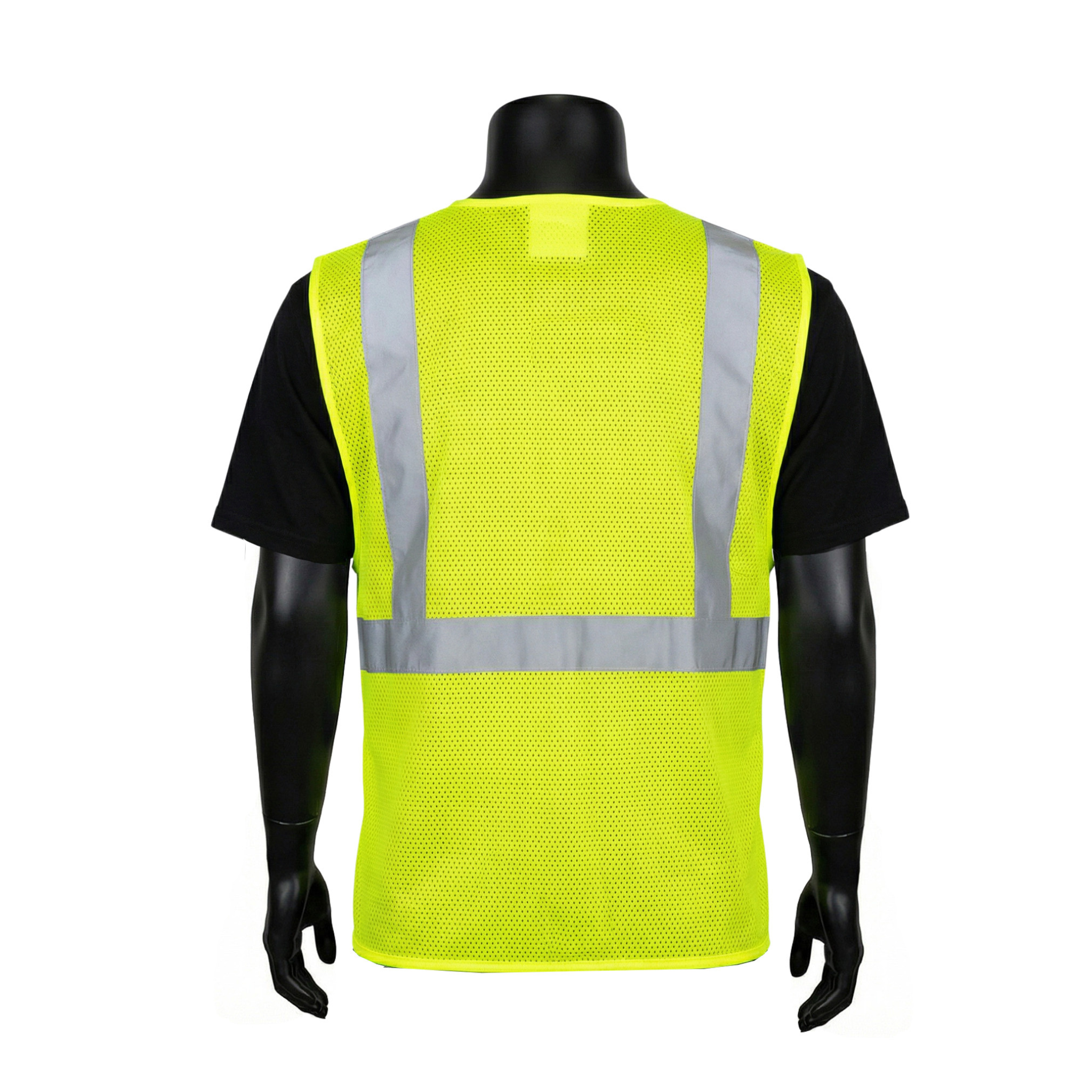 ANSI TYPE R CLASS 2 <br>HI-VIZ LIME GREEN VALUE MESH SAFETY VEST <br> SV2602G