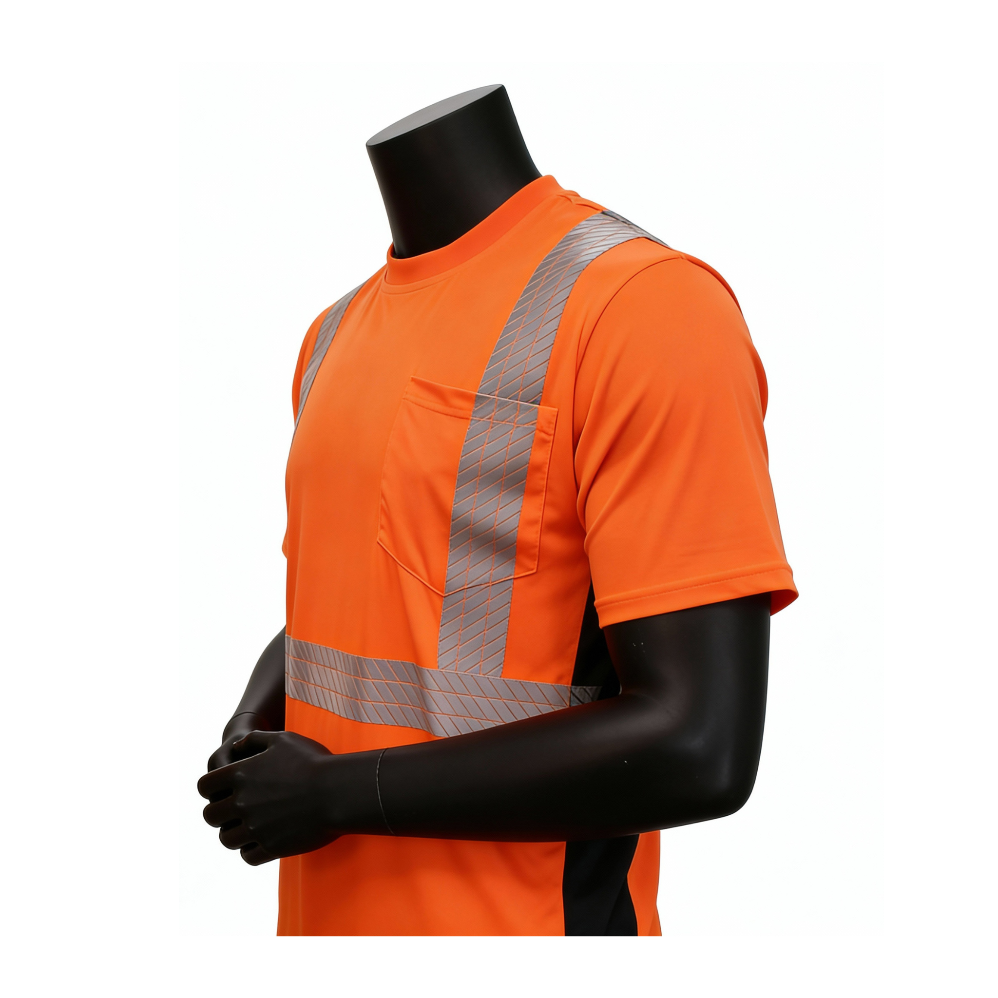 ANSI TYPE R CLASS 2 <br> HI-VIZ ORANGE SHORT SLEEVE MOISTURE WICKING T-SHIRT <br> SV2661F