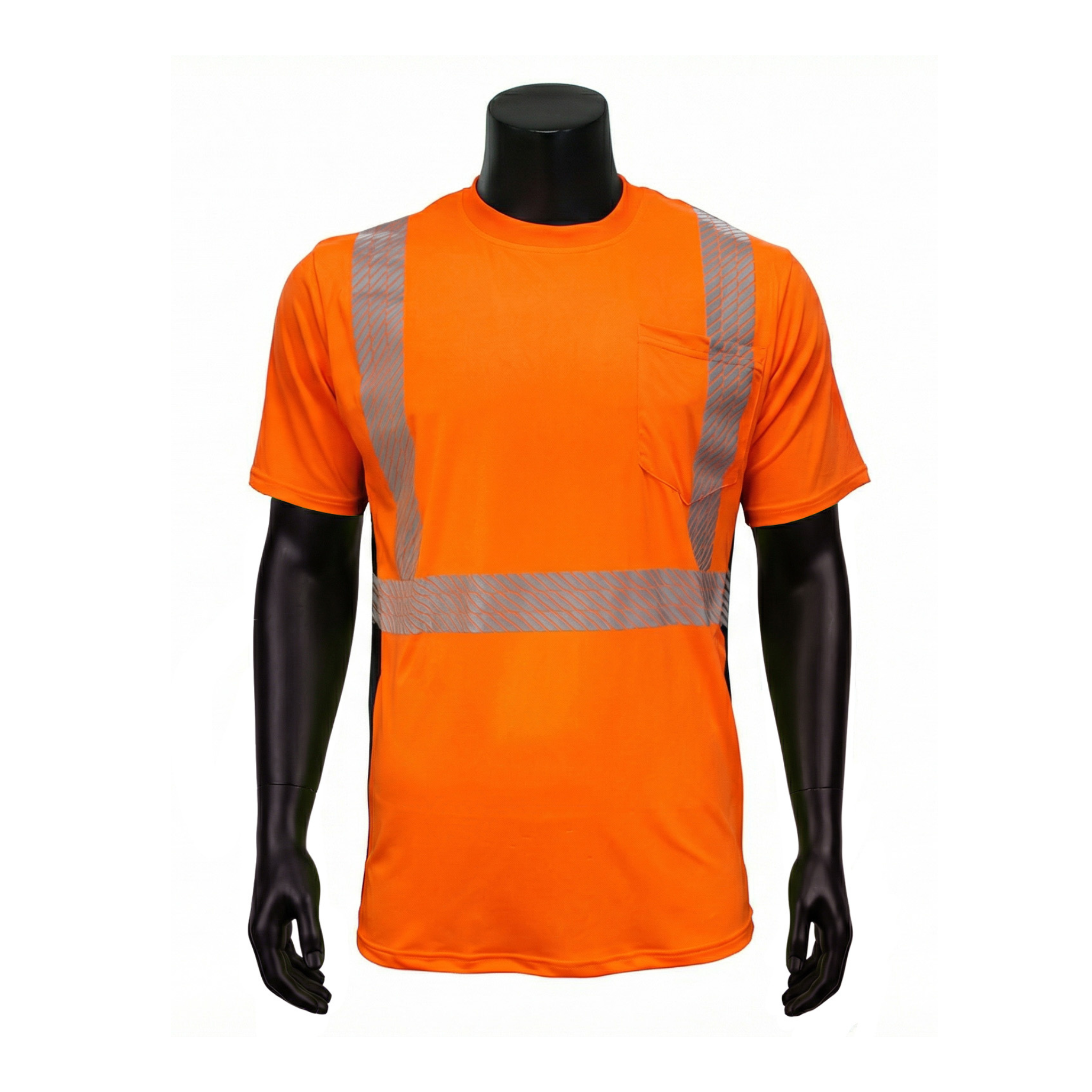 ANSI TYPE R CLASS 2 <br> HI-VIZ ORANGE SHORT SLEEVE MOISTURE WICKING T-SHIRT <br> SV2661F